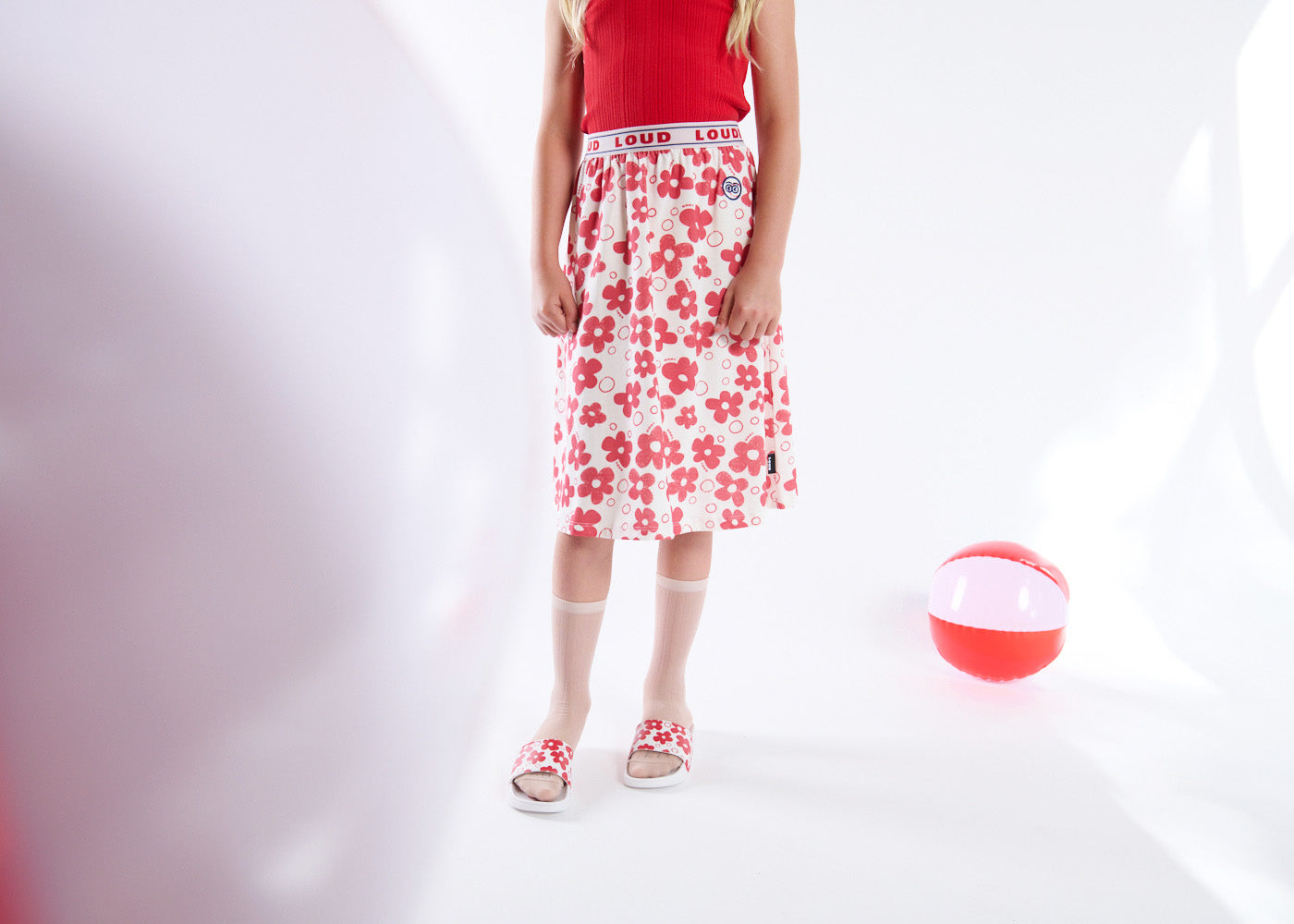 PERFUME - Flower AOP Skirt Midi