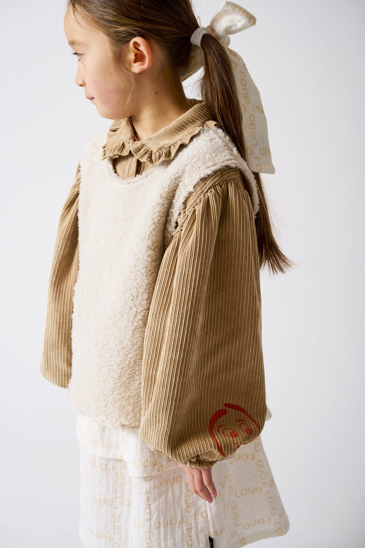 STROLL - Ecru Plush Vest