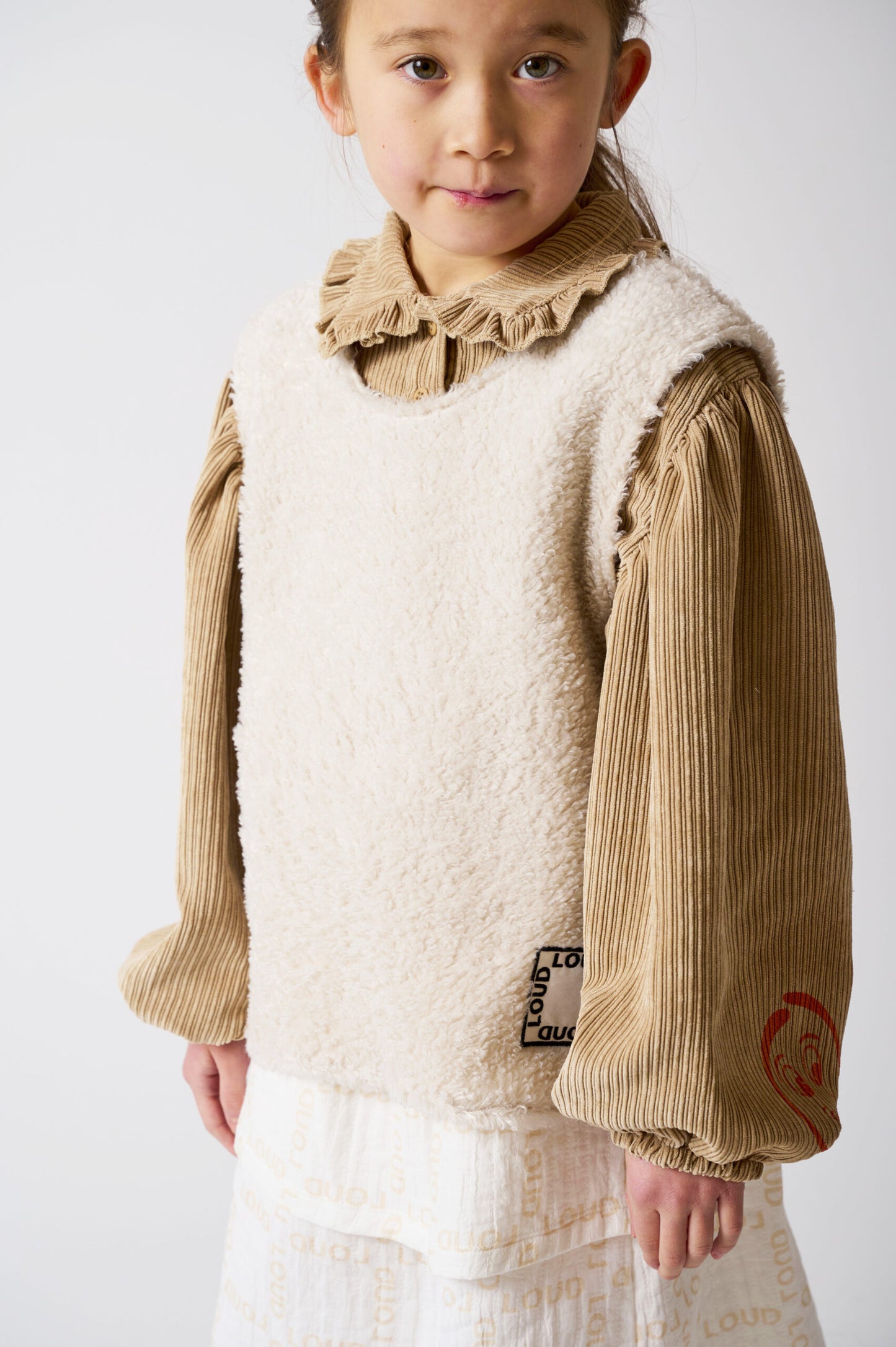 STROLL - Ecru Plush Vest