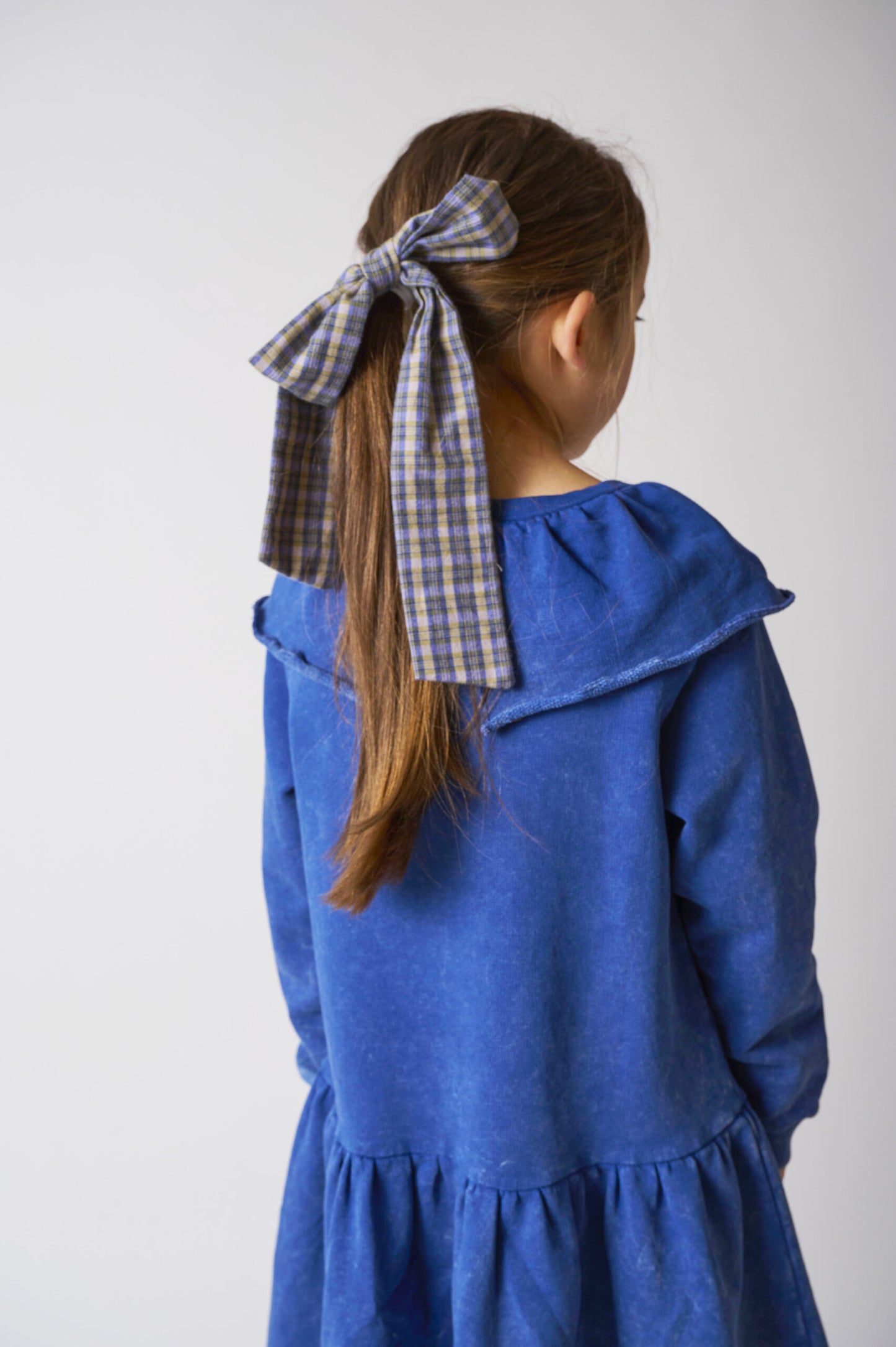 BUNNY - Check Pear/Lavender Hair Bow
