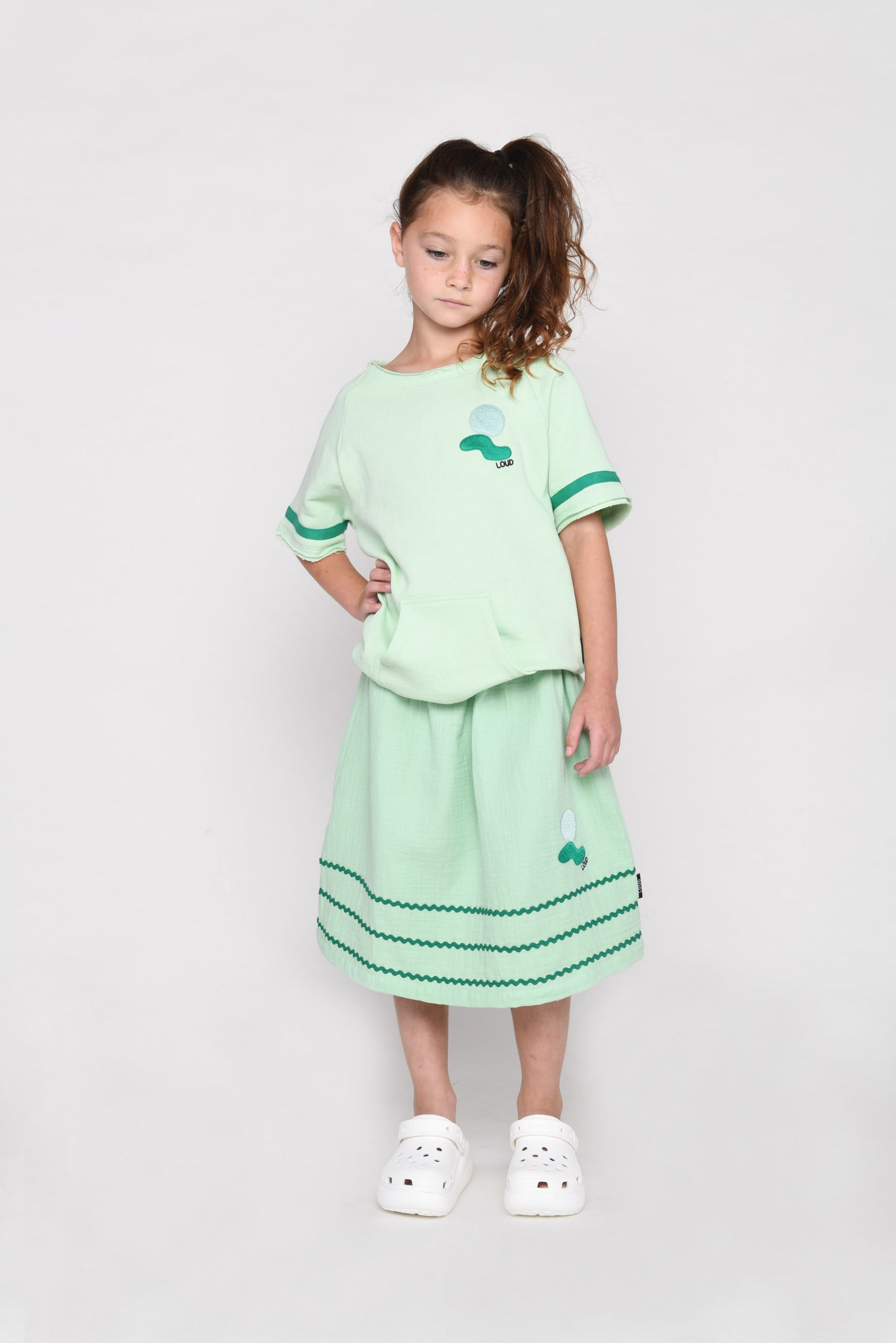 CHANGE - Pastel Green Skirt Midi