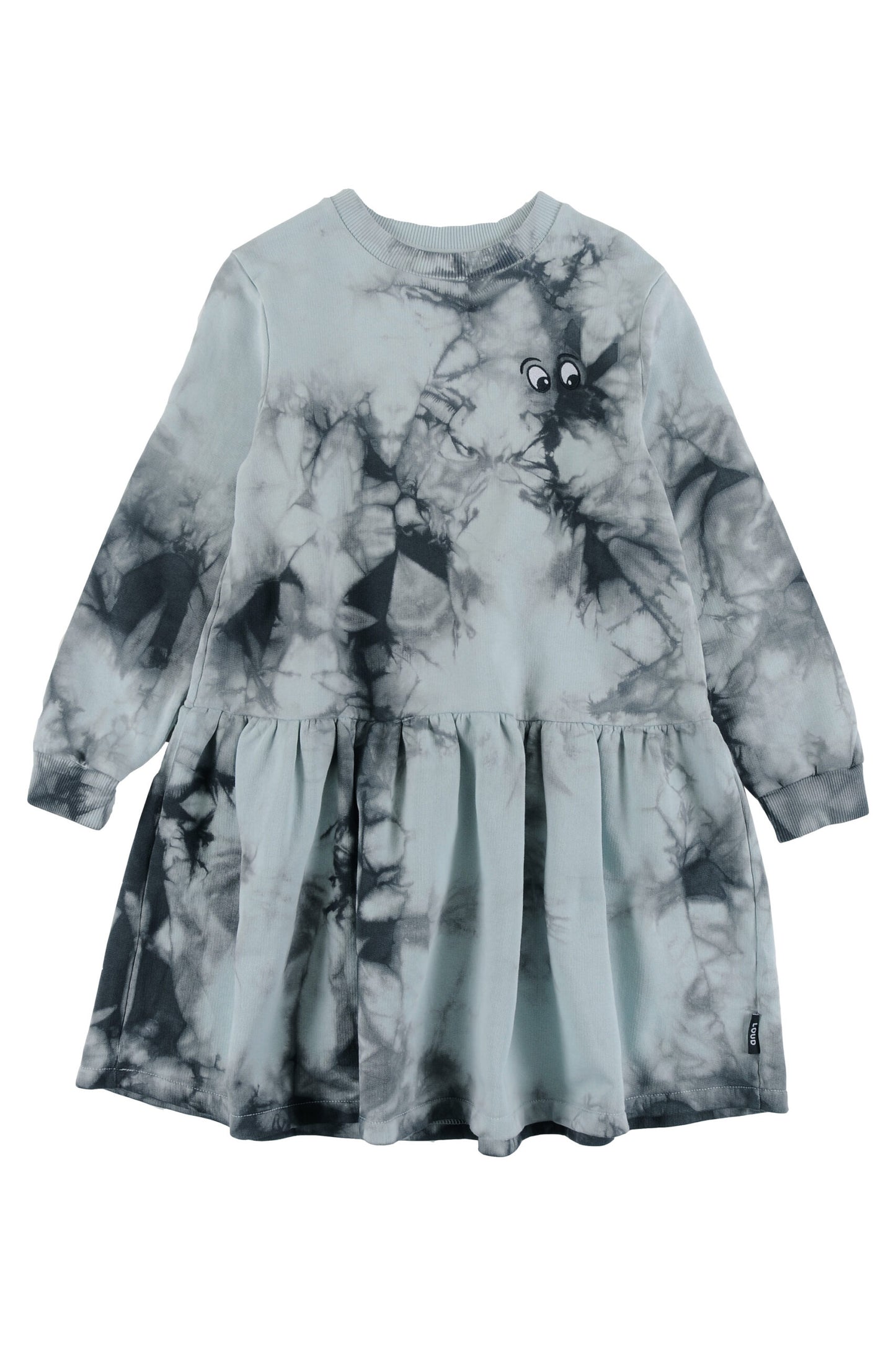 TIME - Sterling Blue Tie Dye Dress Loose Fit
