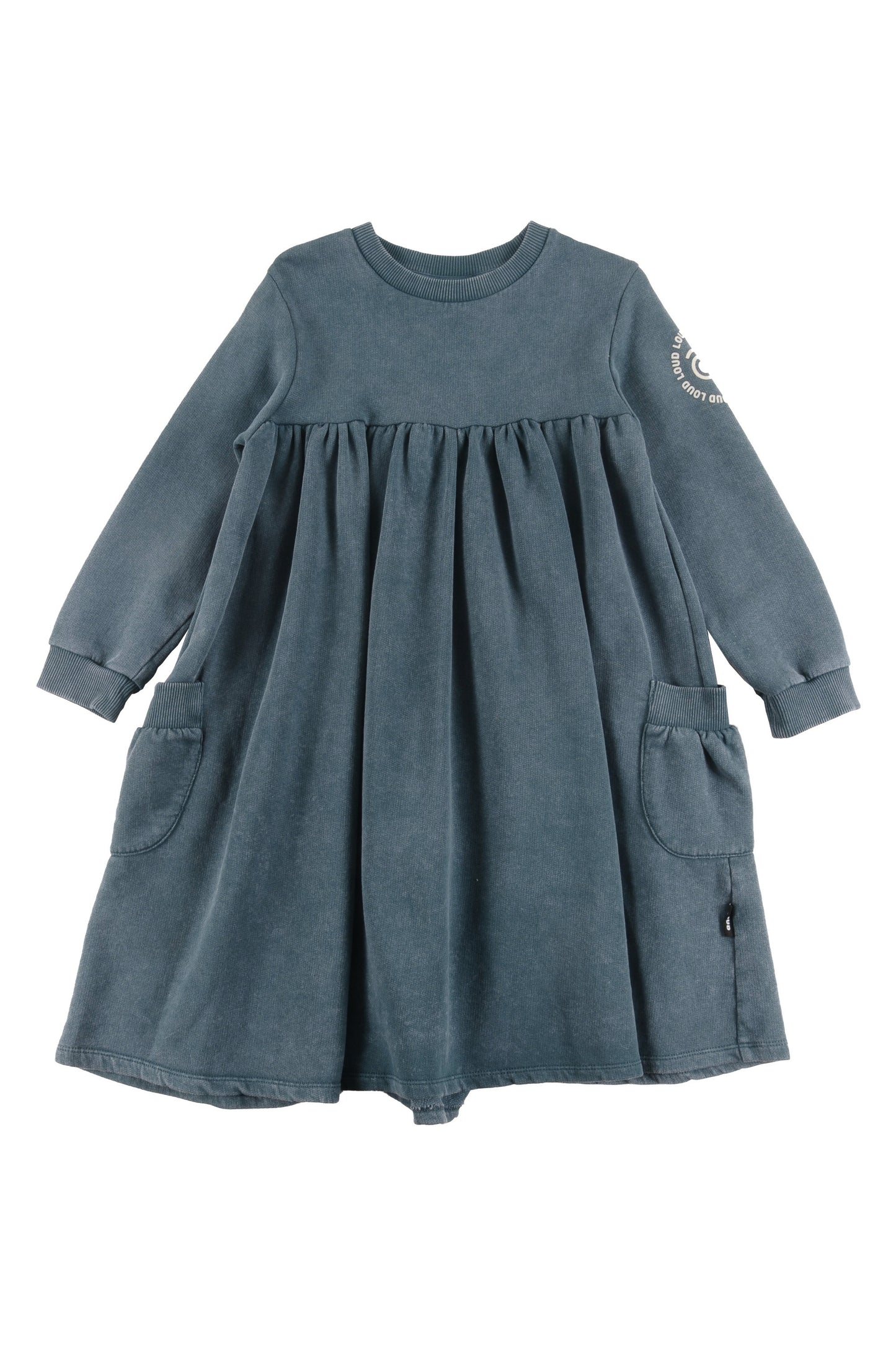 PASSION - Green Storm Marble Dye Dress Bubble Pockets