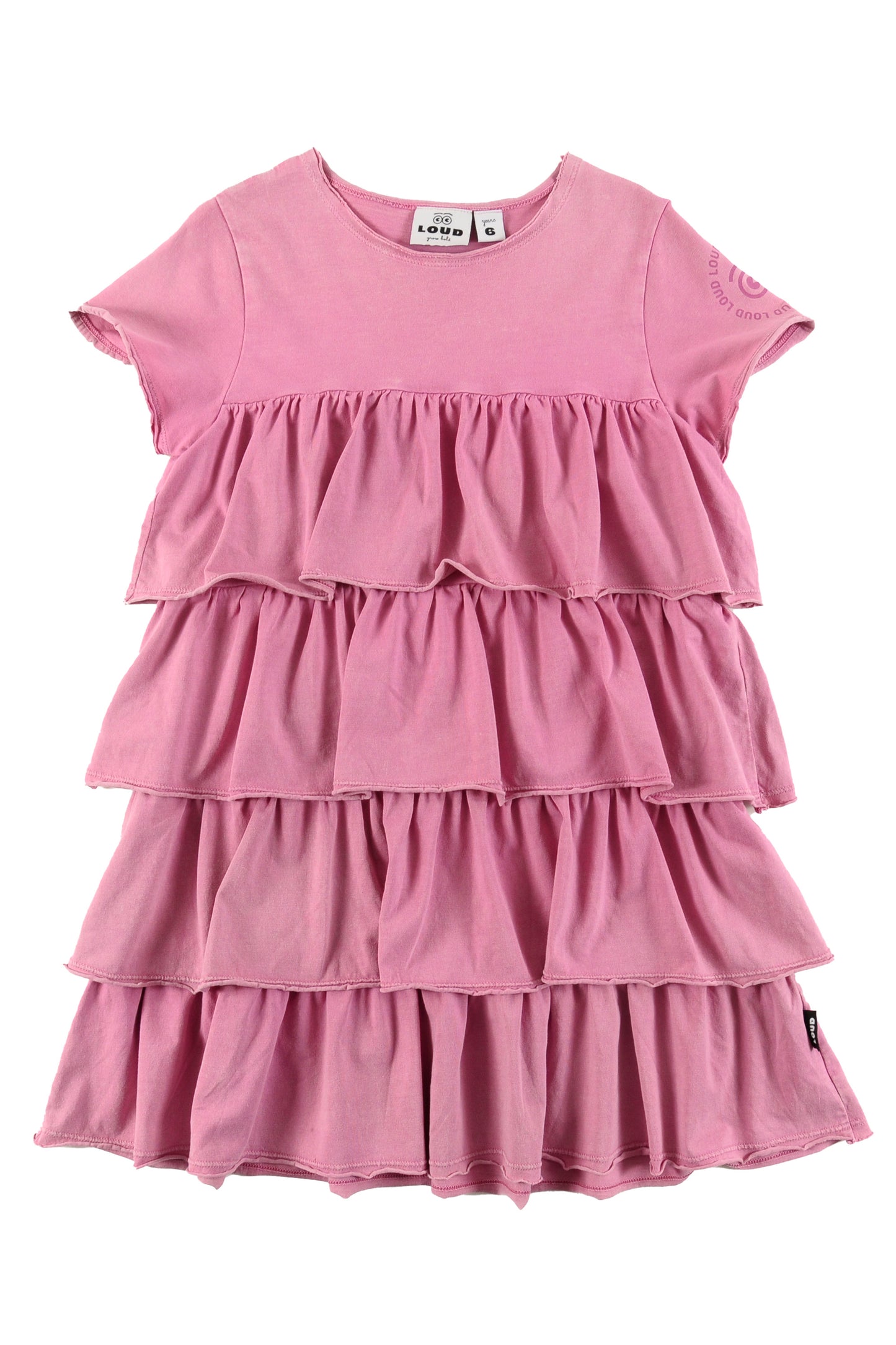 ESTATE - Azalea Marble Dye Dress Tiered Layers