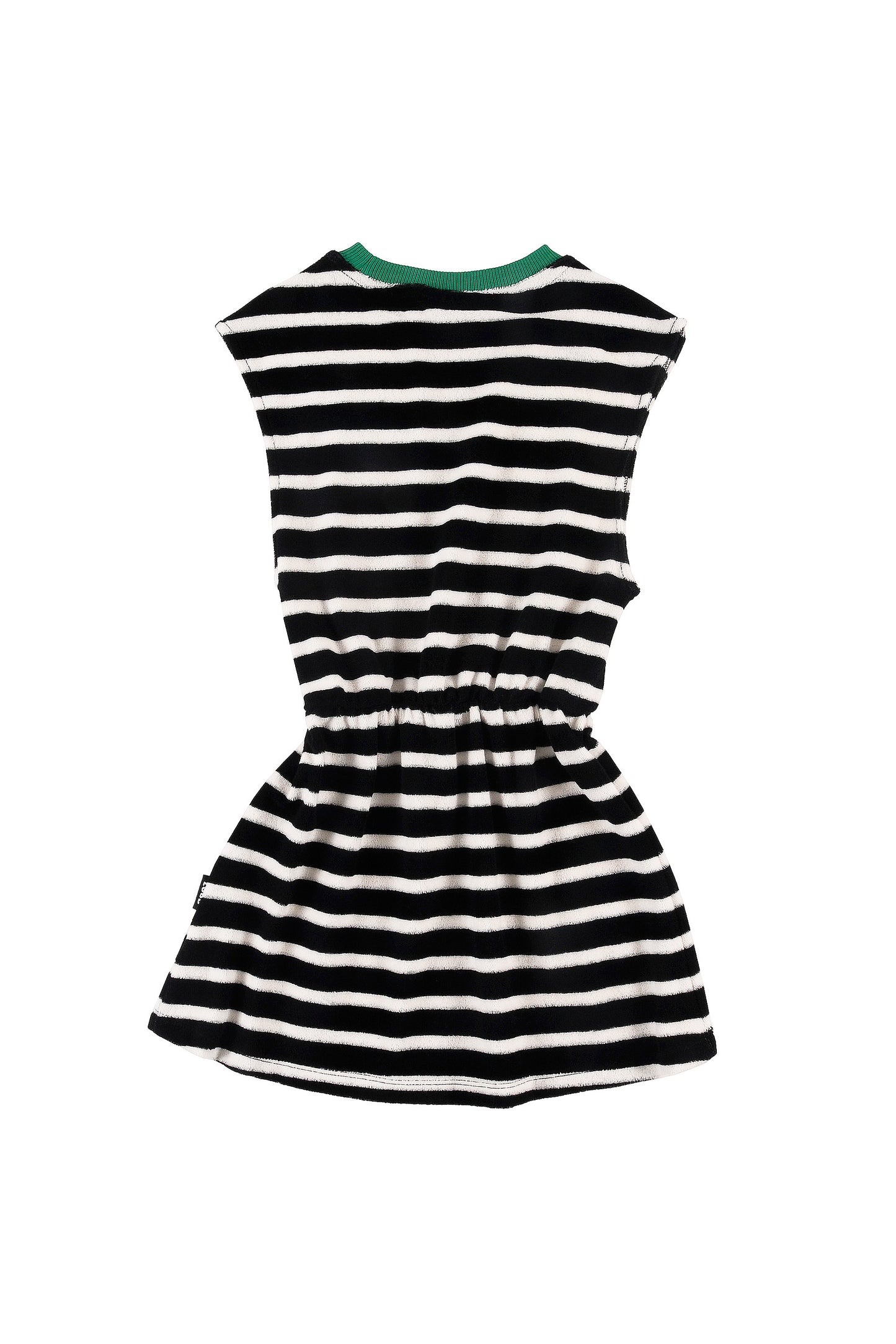 ARANCIA - Anthracite Stripe Sleeveless Dress Elastic Waist (SAMPLE)