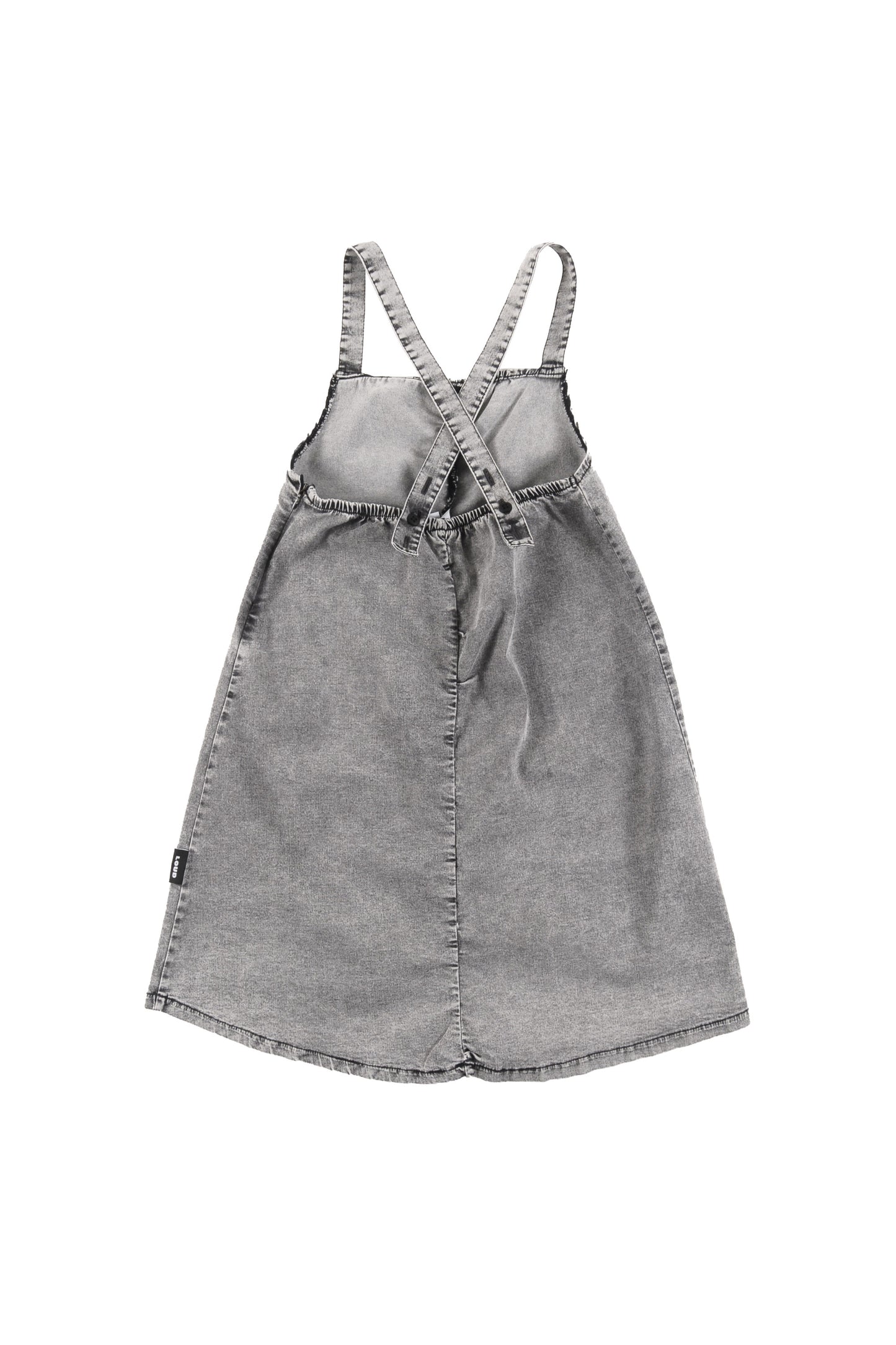 LEARN - Light Grey Stone Wash Dress Apron