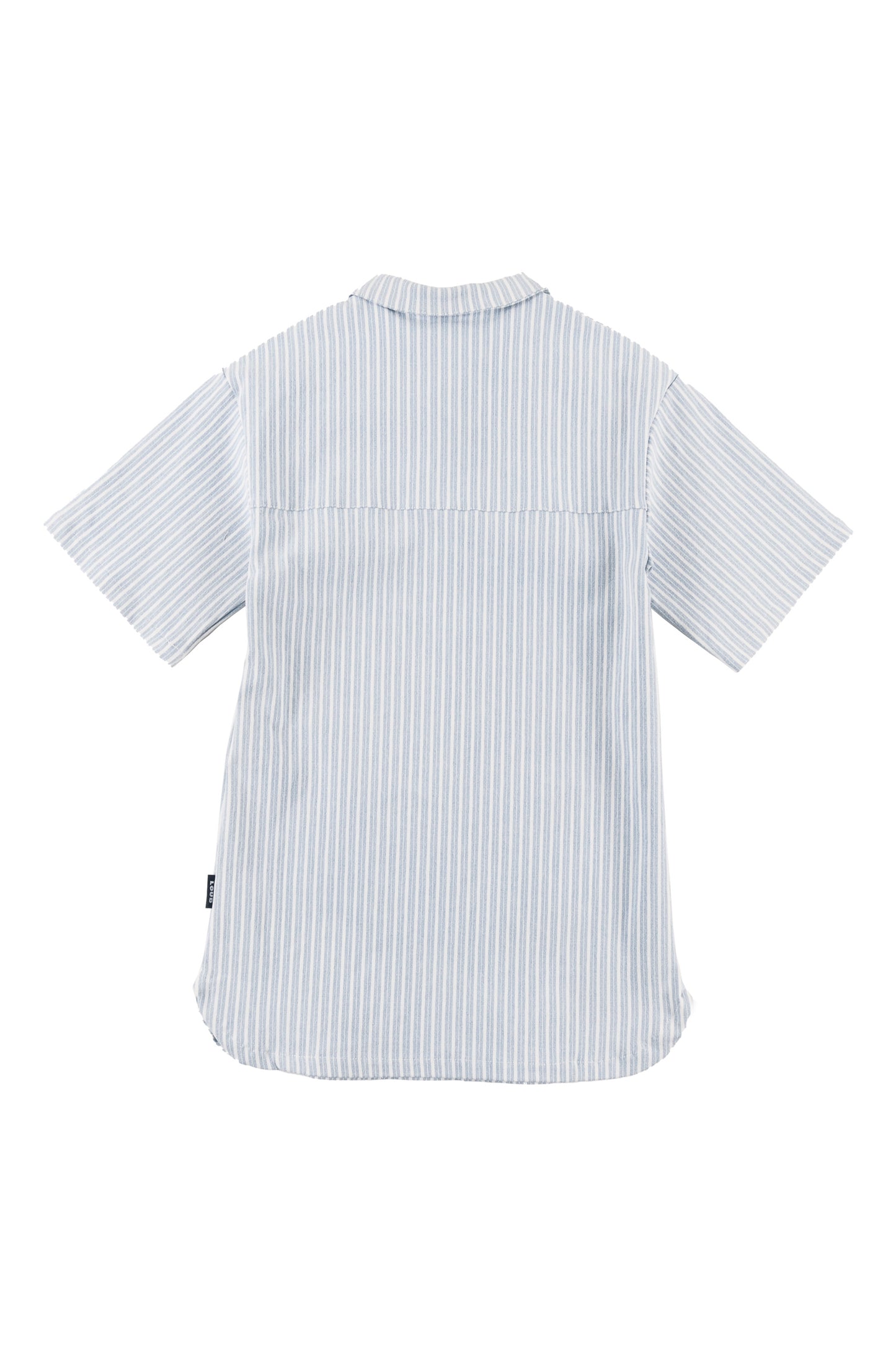 AUGUSTA - Mid Blue Stripe Dress Relaxed Fit Drop Shoulder (SAMPLE)