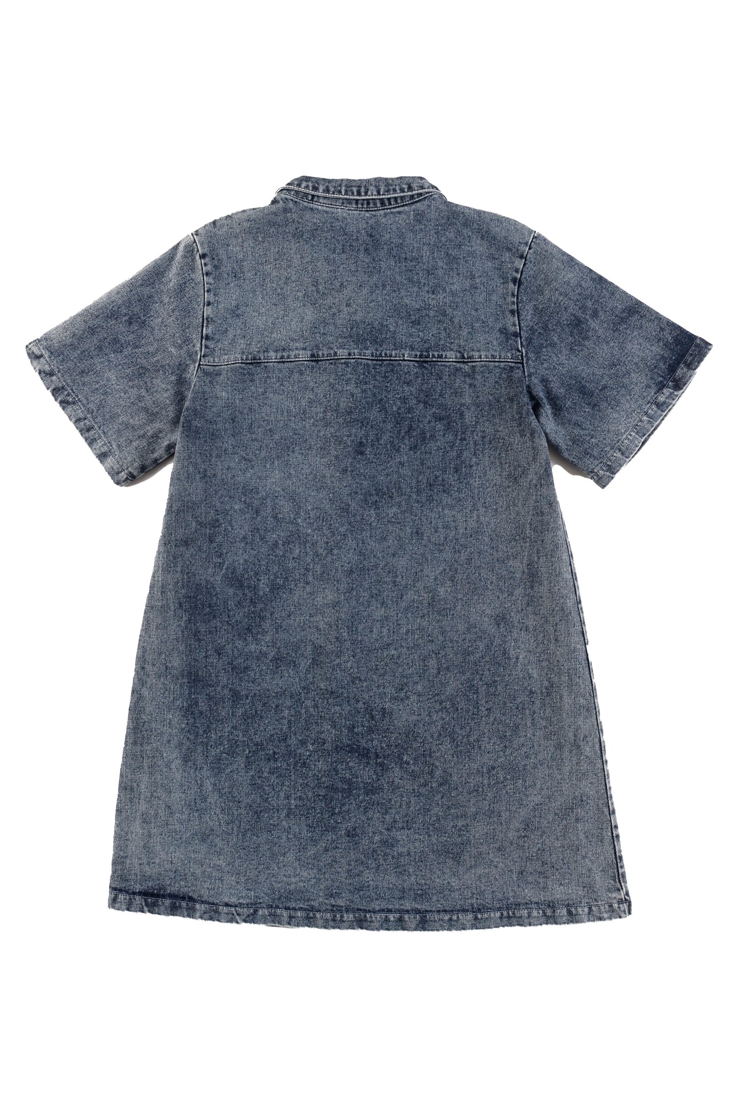 SOLE - Mid Blue Stoned Washed Dress Front Pockets