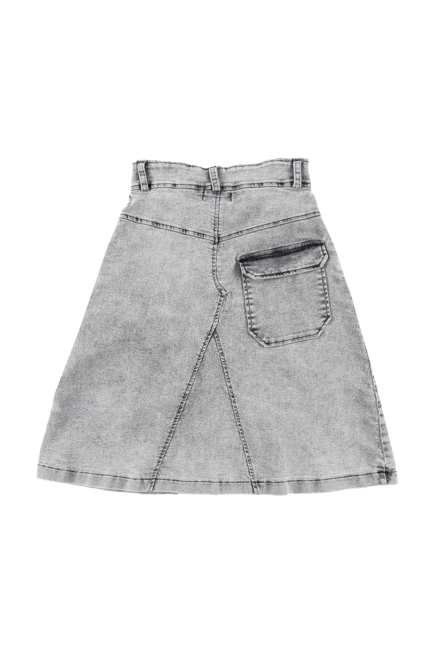 WILD - Light Grey Washed Skirt Front Panel