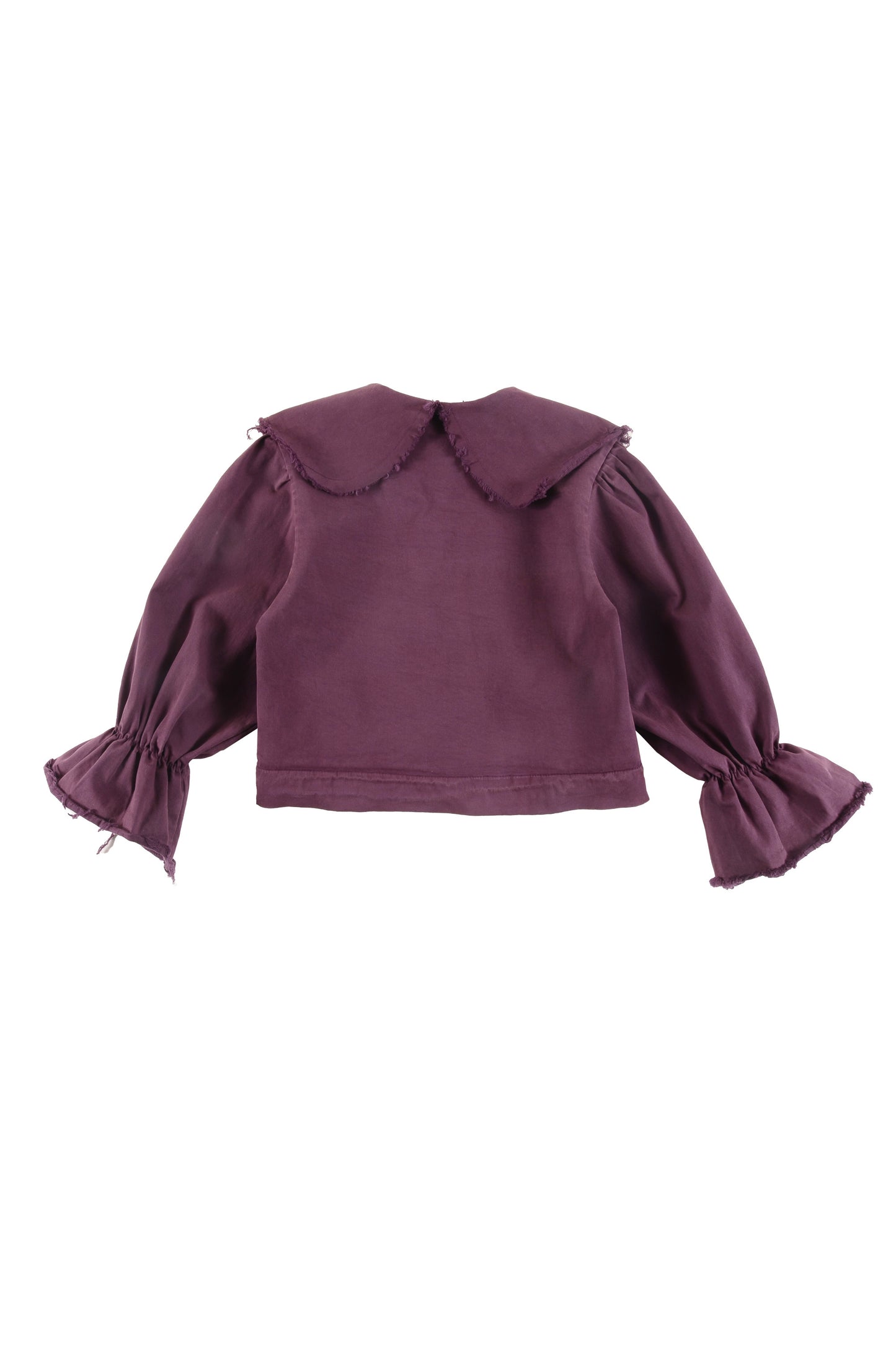 VIRTUE - Grape Wine Stone Wash Shirt Wide Collar