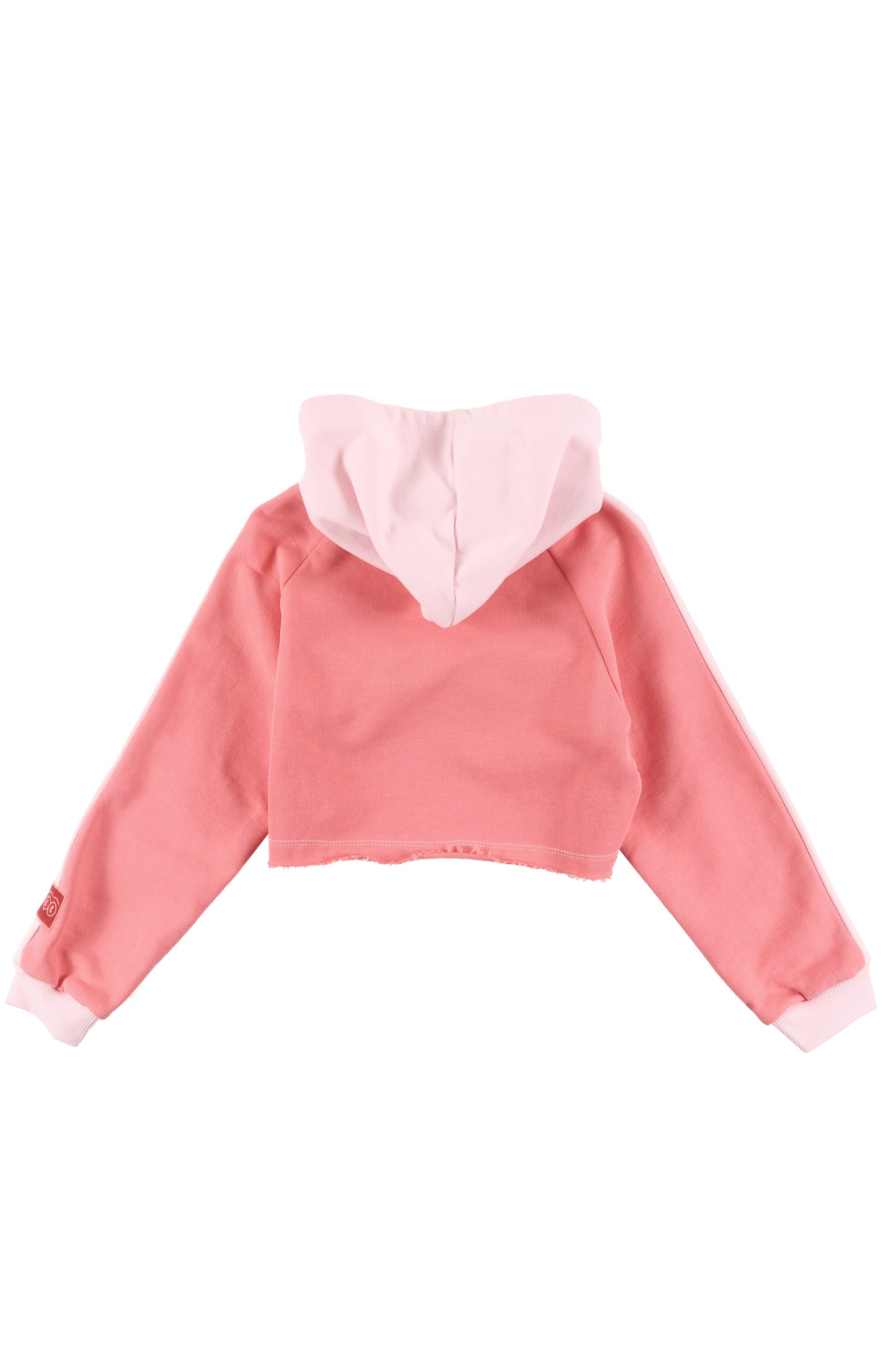 COMFORT - Pink/Raspberry 2 Tone Sweater Hood Crop