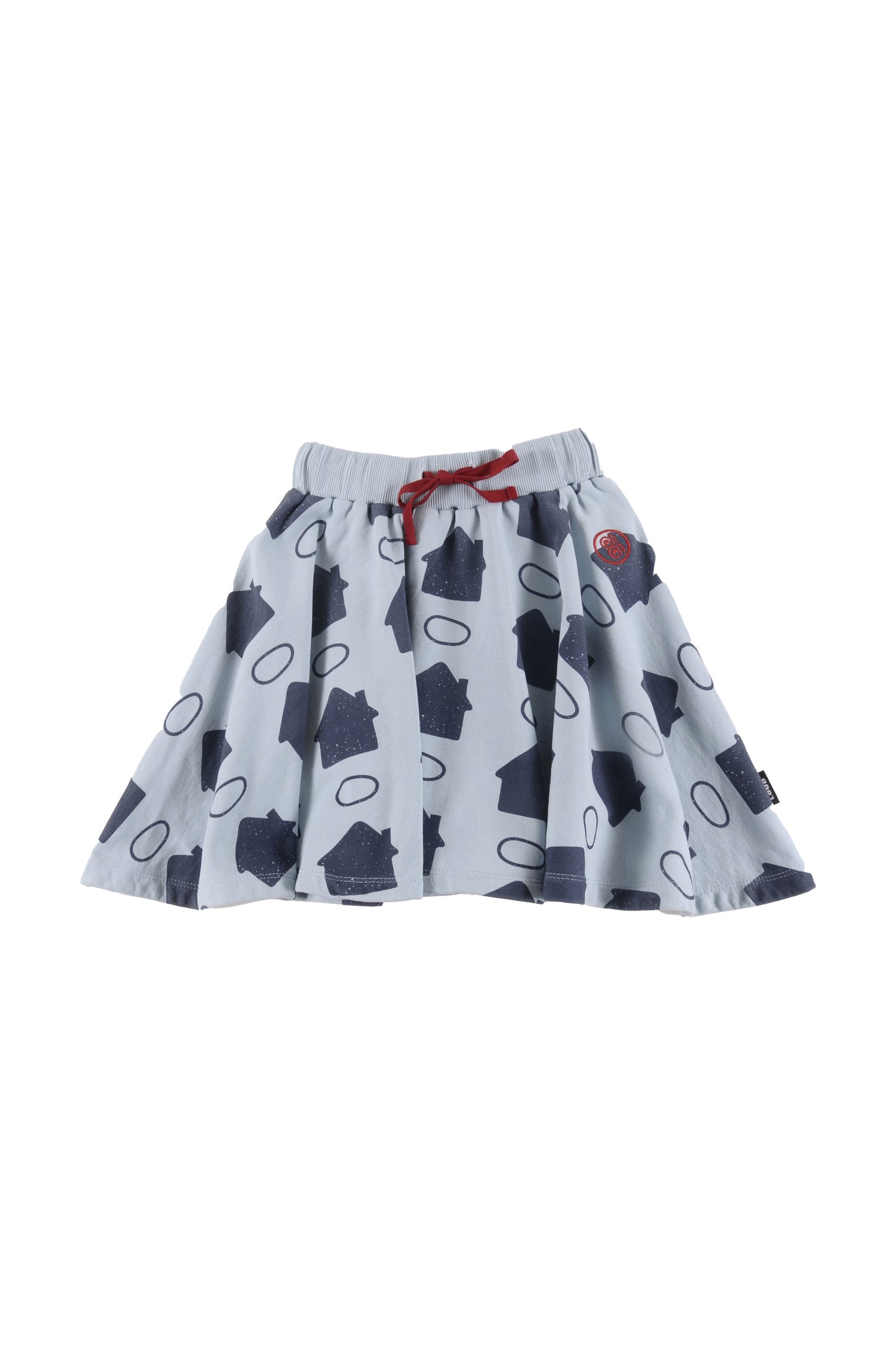 SAFE - Sky Blue Houses AOP Skirt Knee Length