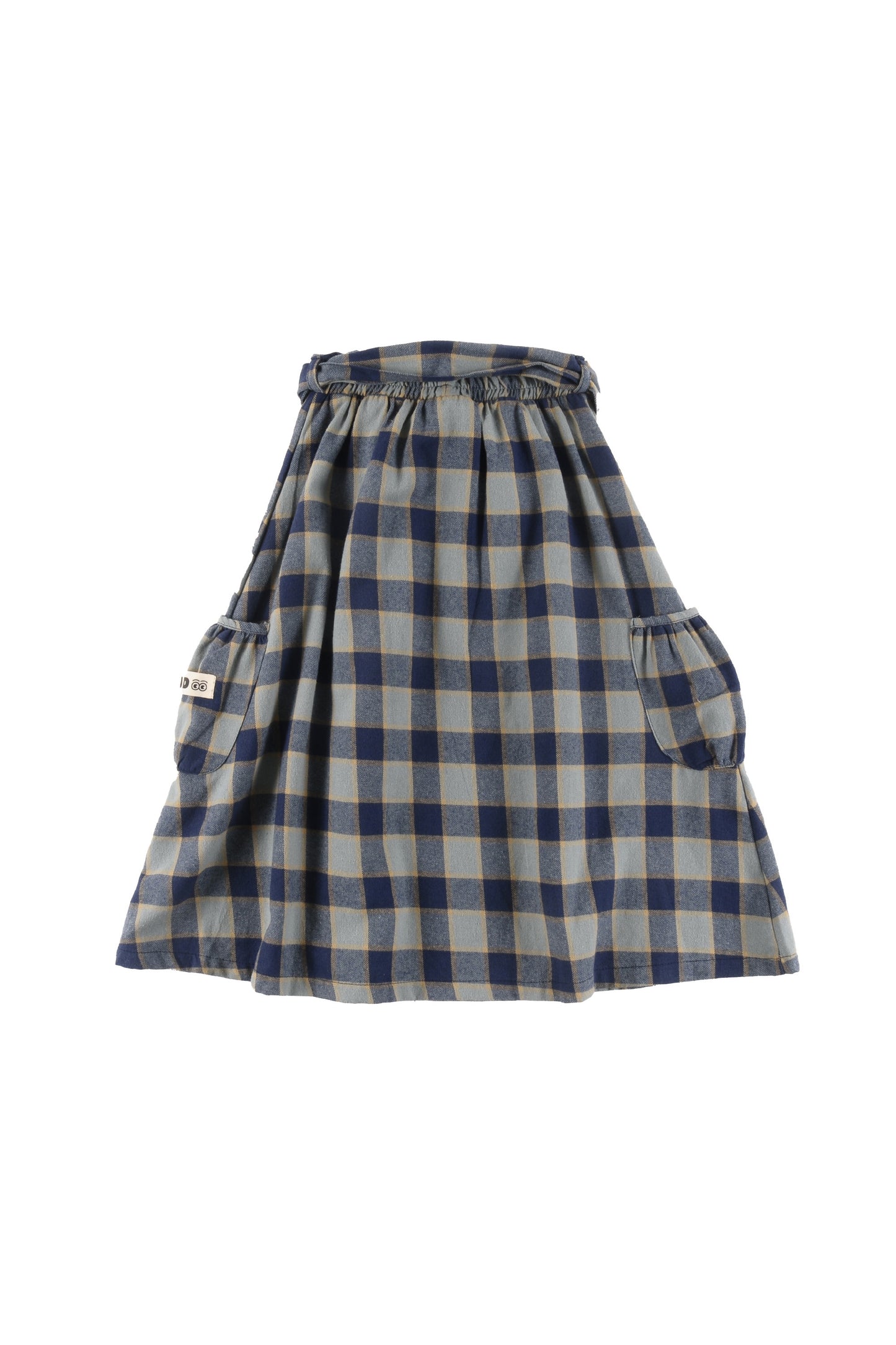 FRIENDLY - Check Indigo Skirt Midi