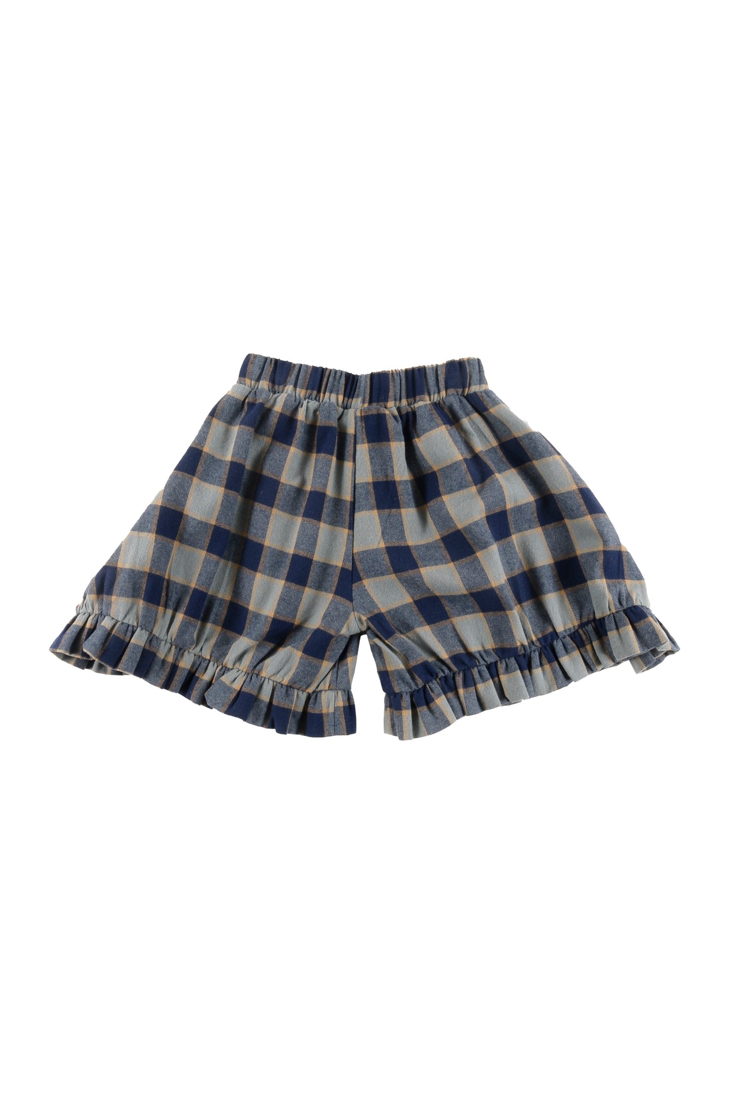 KIND - Check Indigo Shorts Ruffles (Sample)