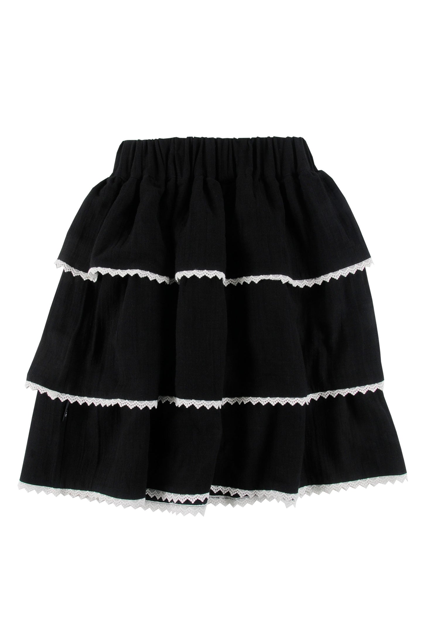 EYES - Black Skirt Midi Ruffles
