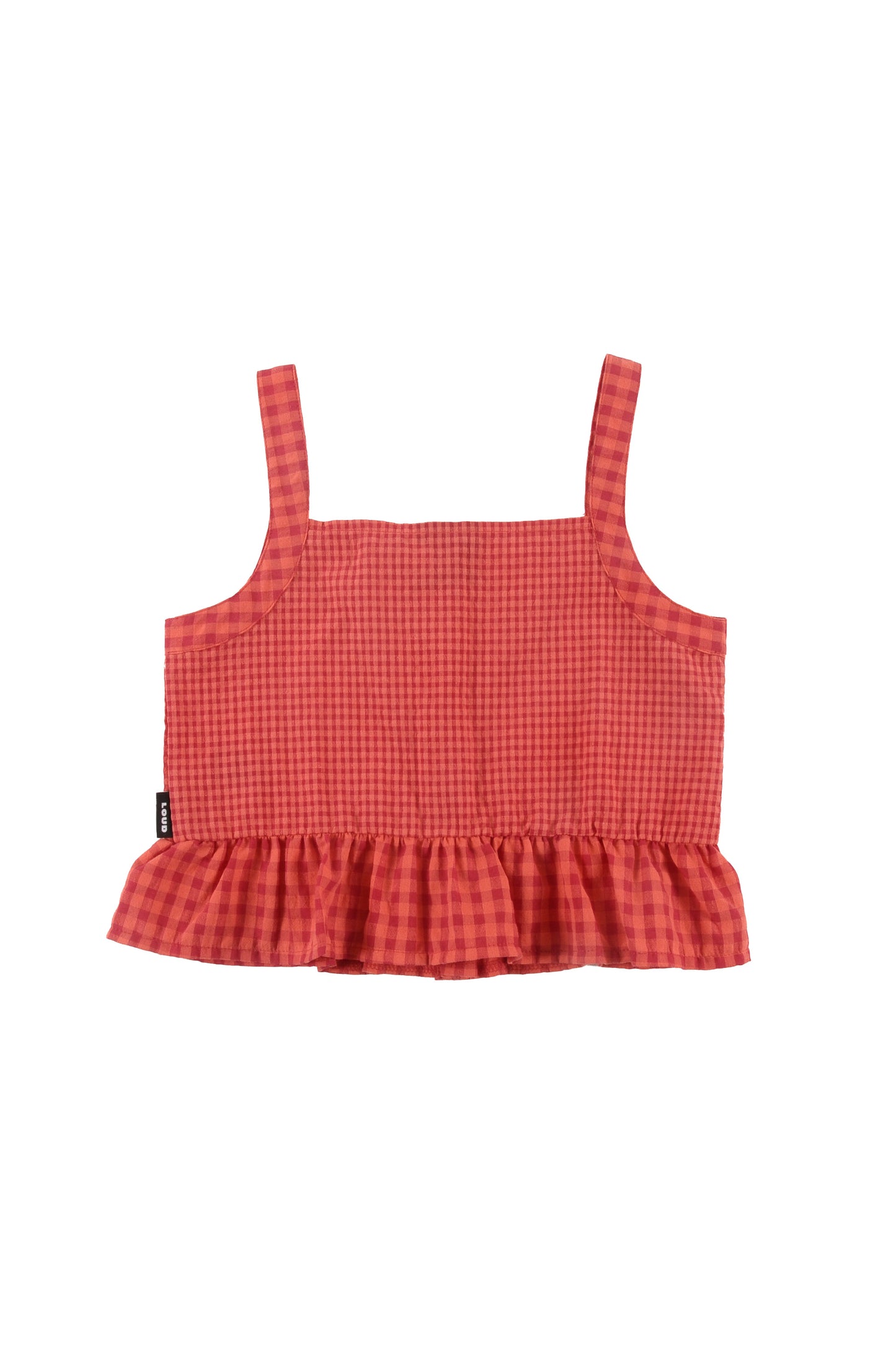 SOLE - Red Check Summer Top Ruffle Bottom (SAMPLE)