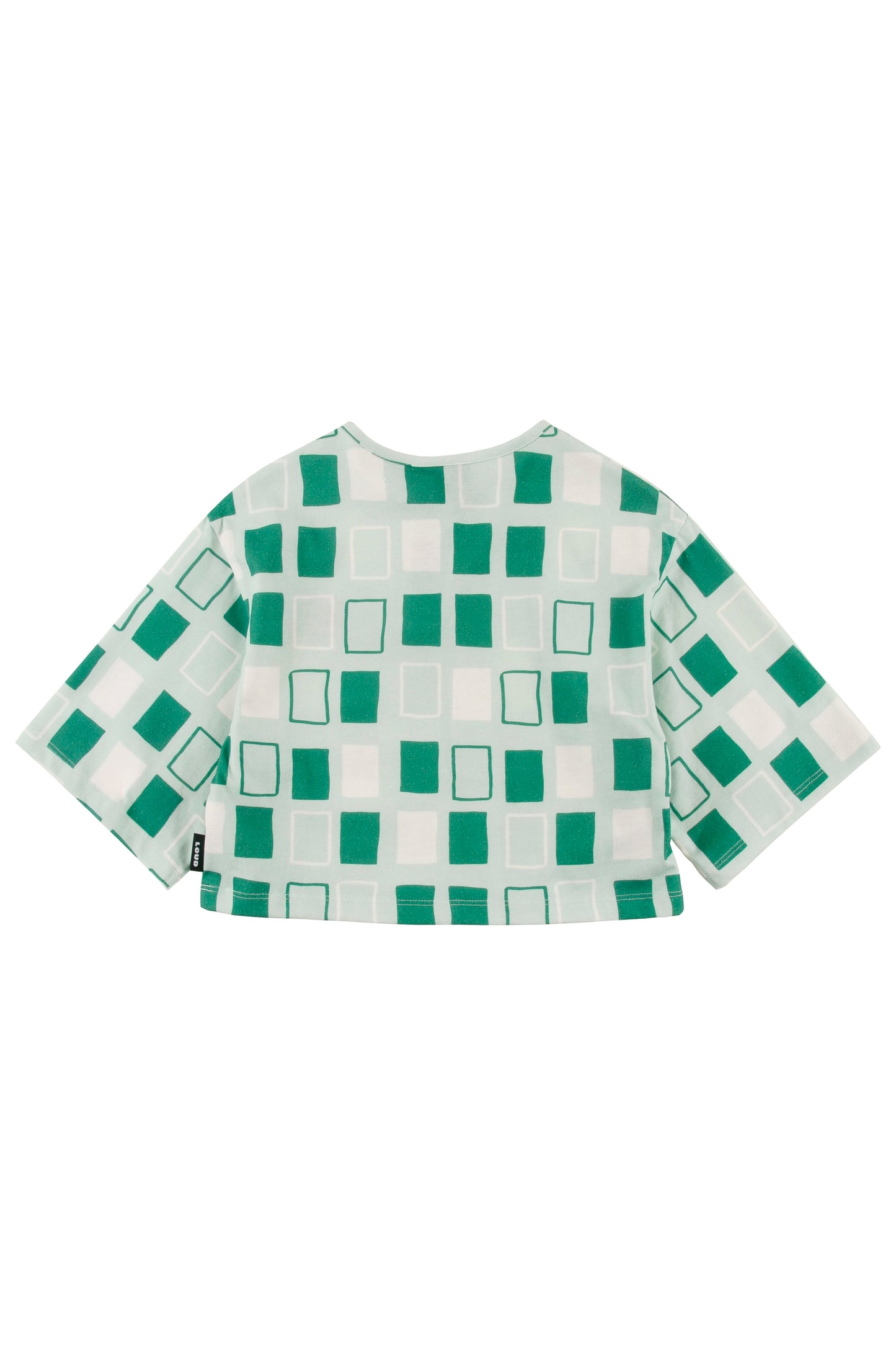 VANILLA - Abstract Check AOP Crop Top Loose Fit (SAMPLE)