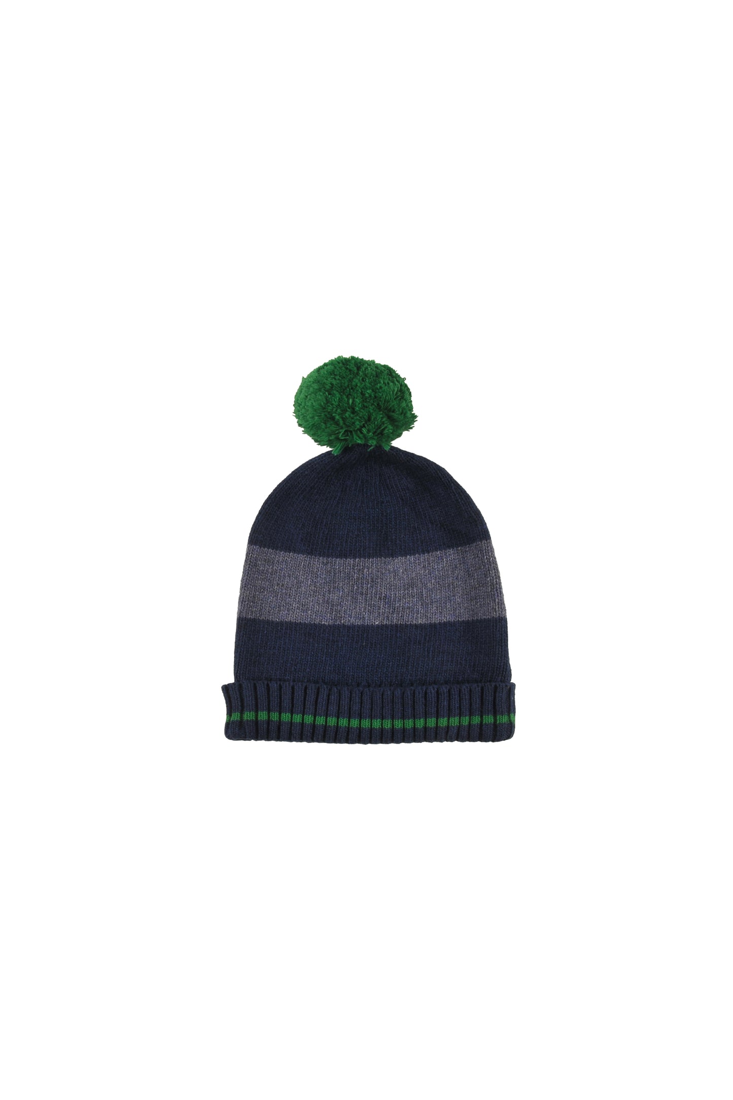 KITZ - NAVY STRIPE BEANIE Hat pompon, knitwear