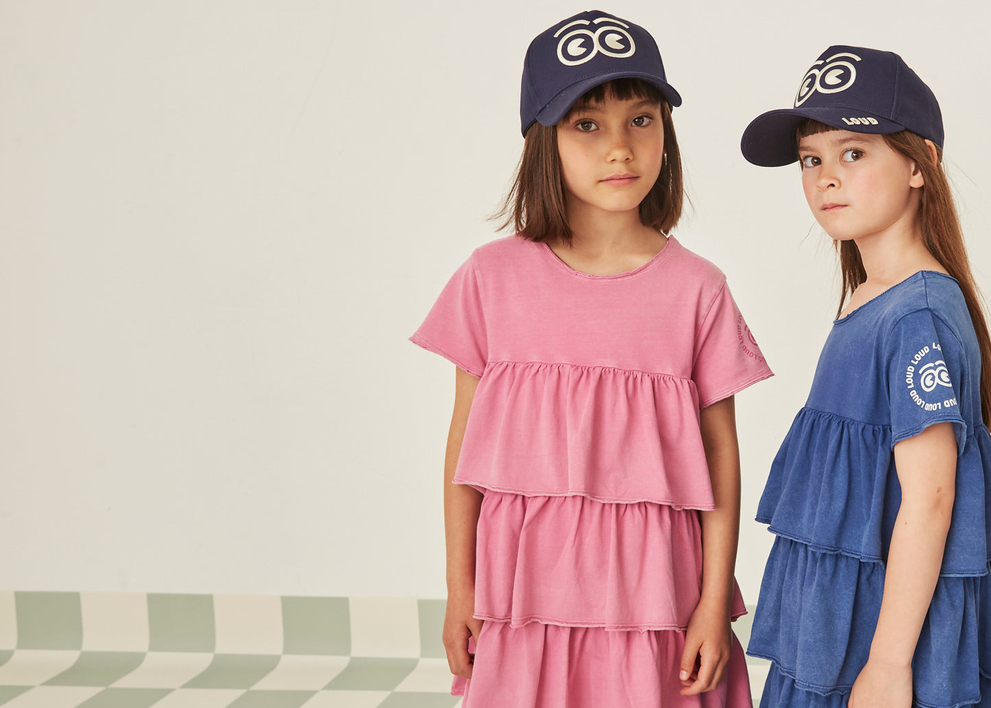 ESTATE - Azalea Marble Dye Dress Tiered Layers