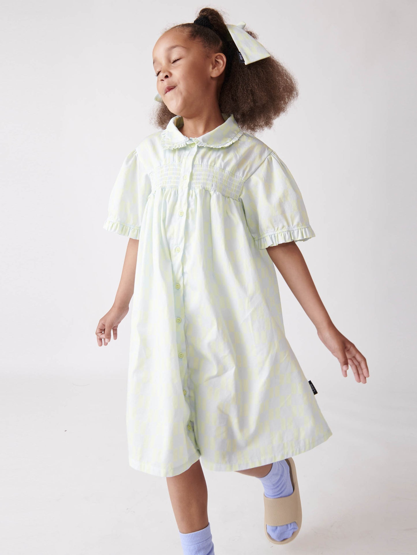 NALU - Checkered Dress Buttoned Front