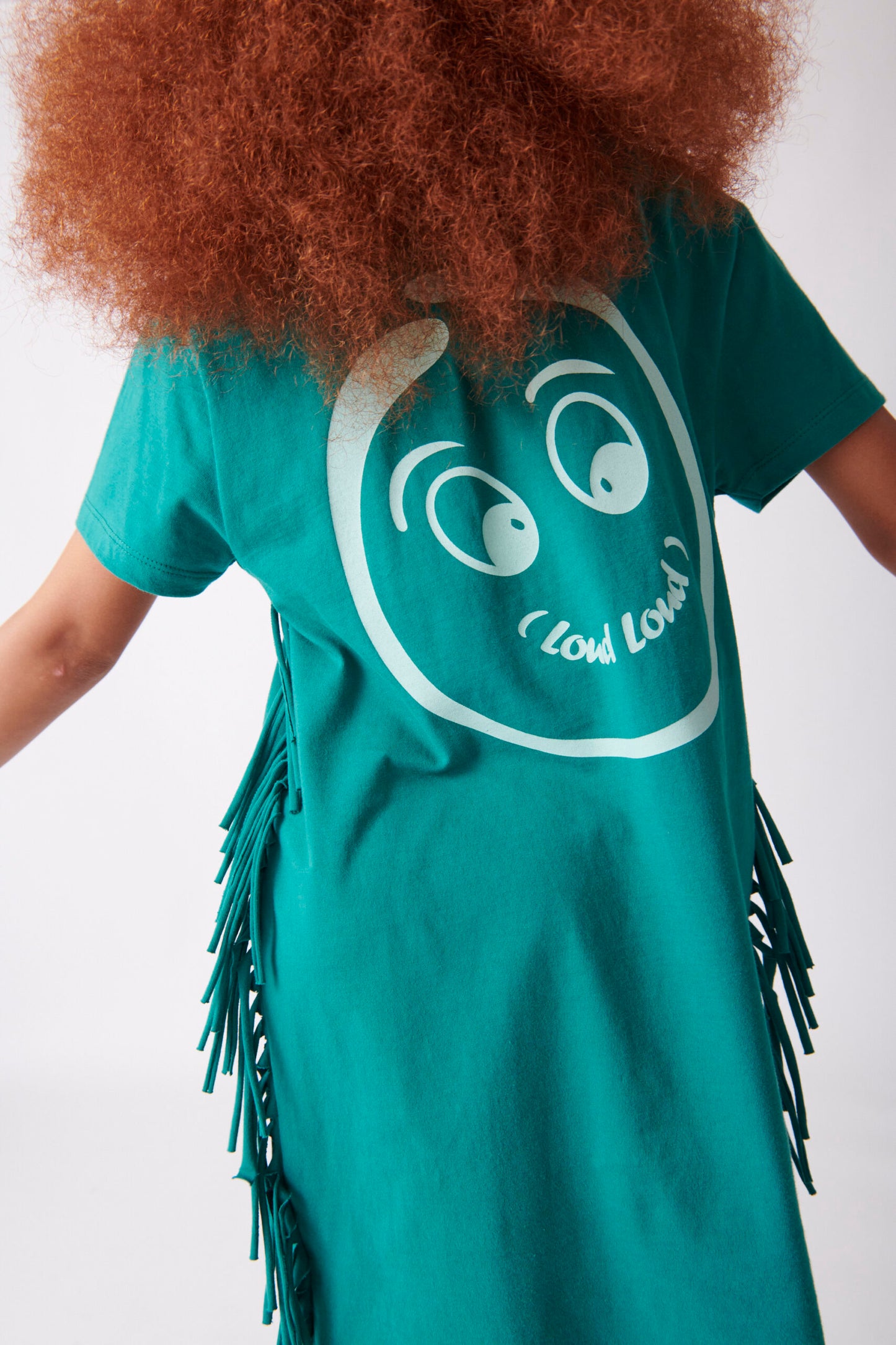 HAWAI - Storm / Jade Print Dress T-Shirt Fringed