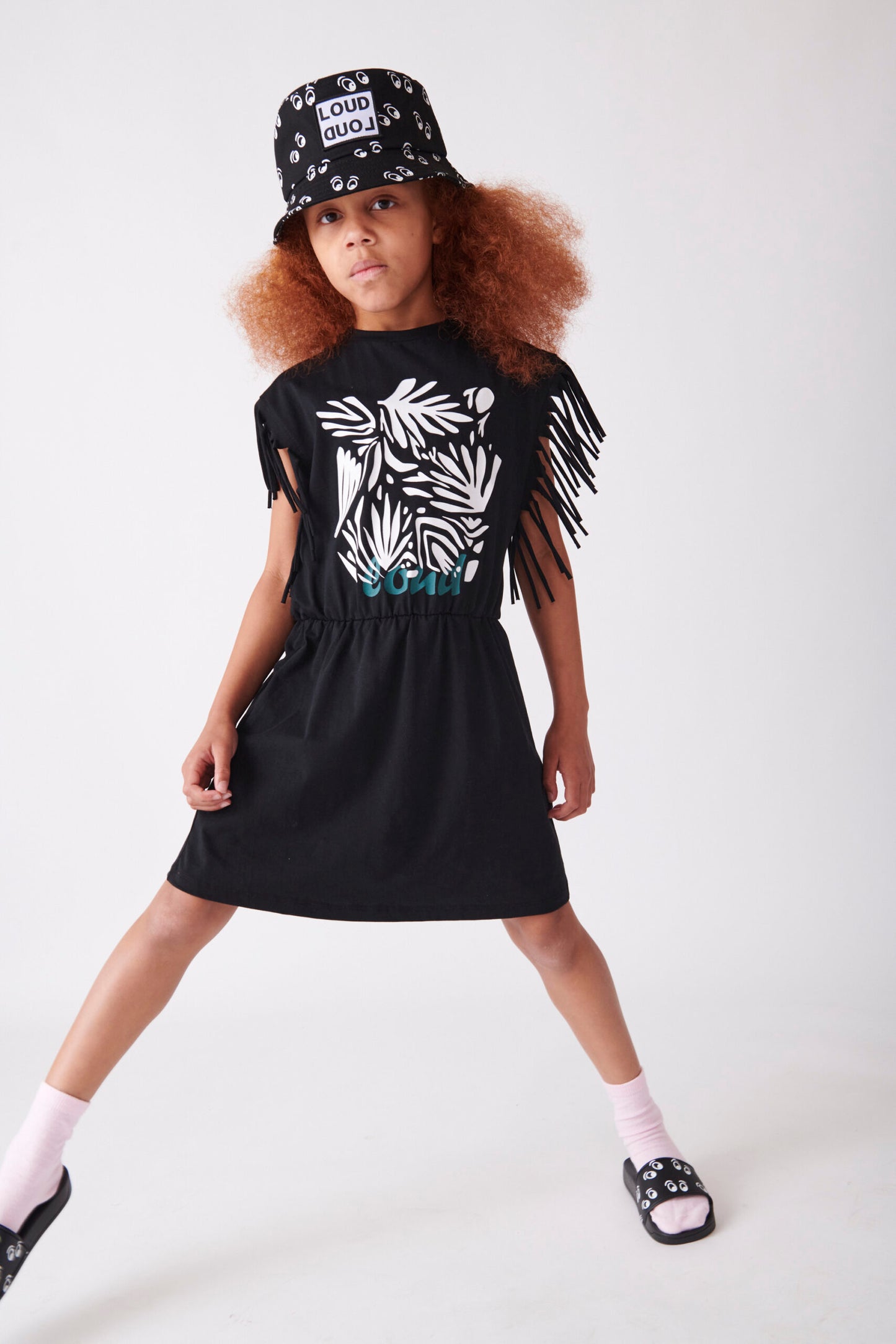 MAHALO - Black Dress Sleeve Fringes