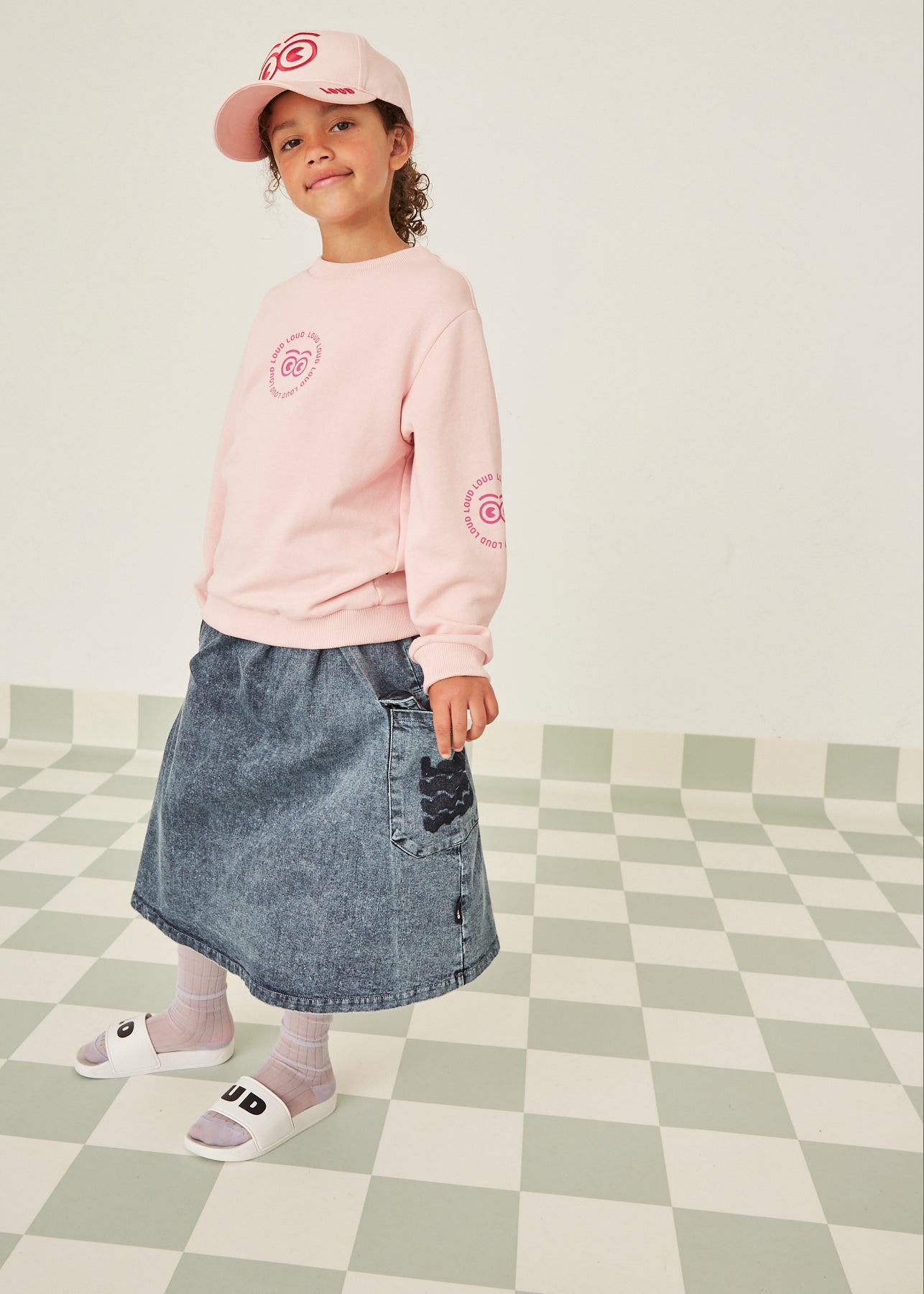 SOGNO - Soft Pink/Rose Print Sweater Regular Fit