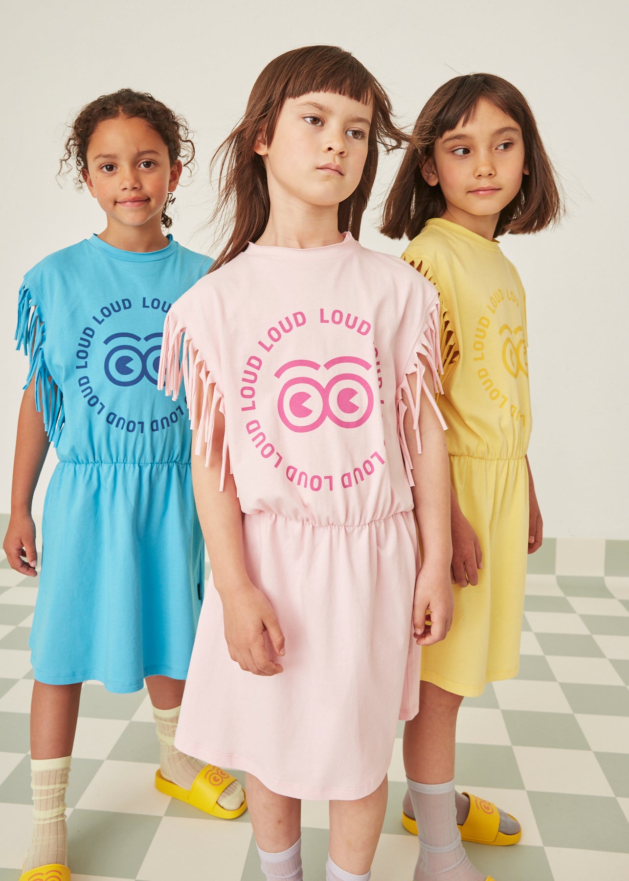 MARE - Cyan Blue/Blue Print Dress T-Shirt Fringed