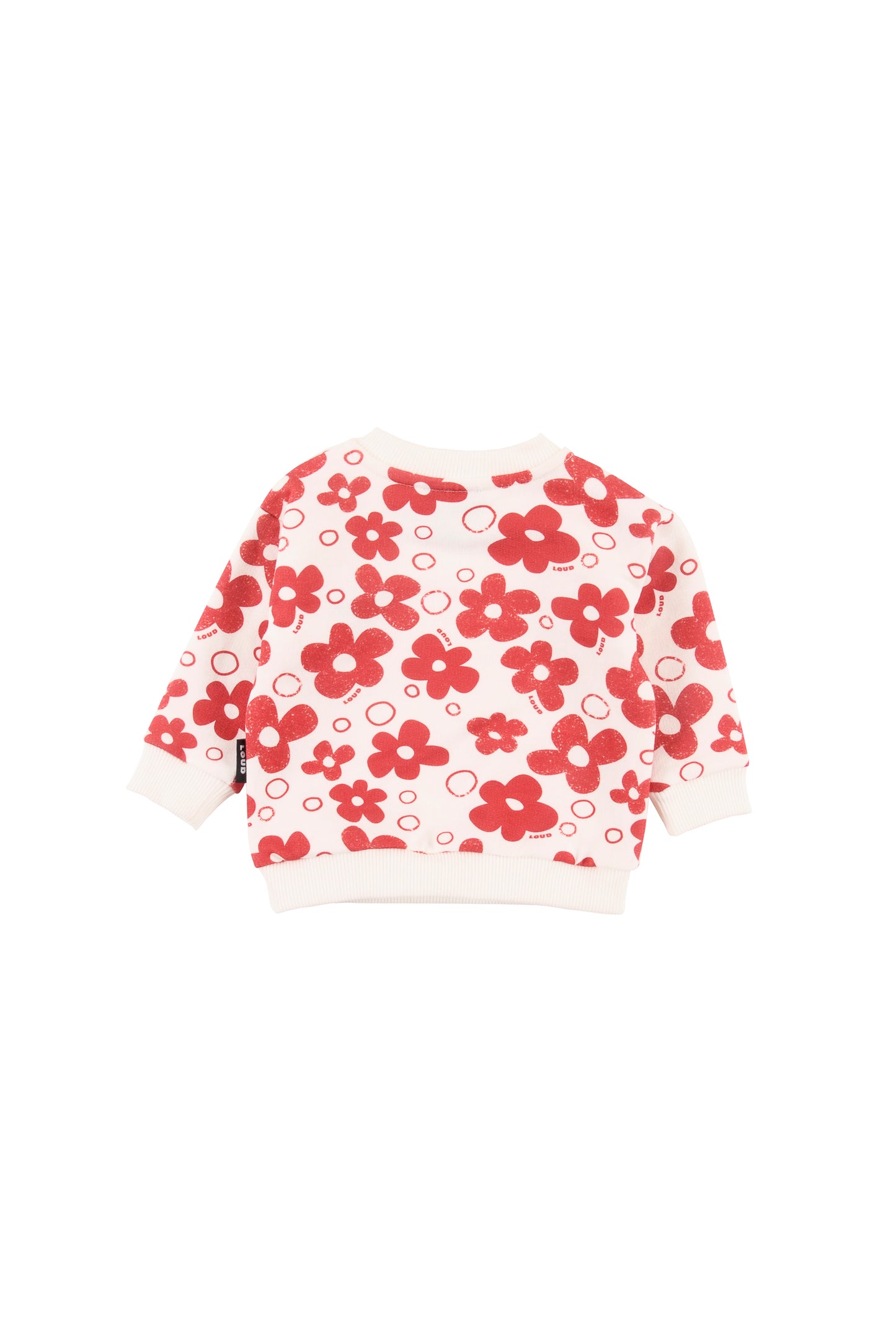 ROSA - Flower AOP Baby Sweater Relaxed Fit Drop Shoulder (SAMPLE)