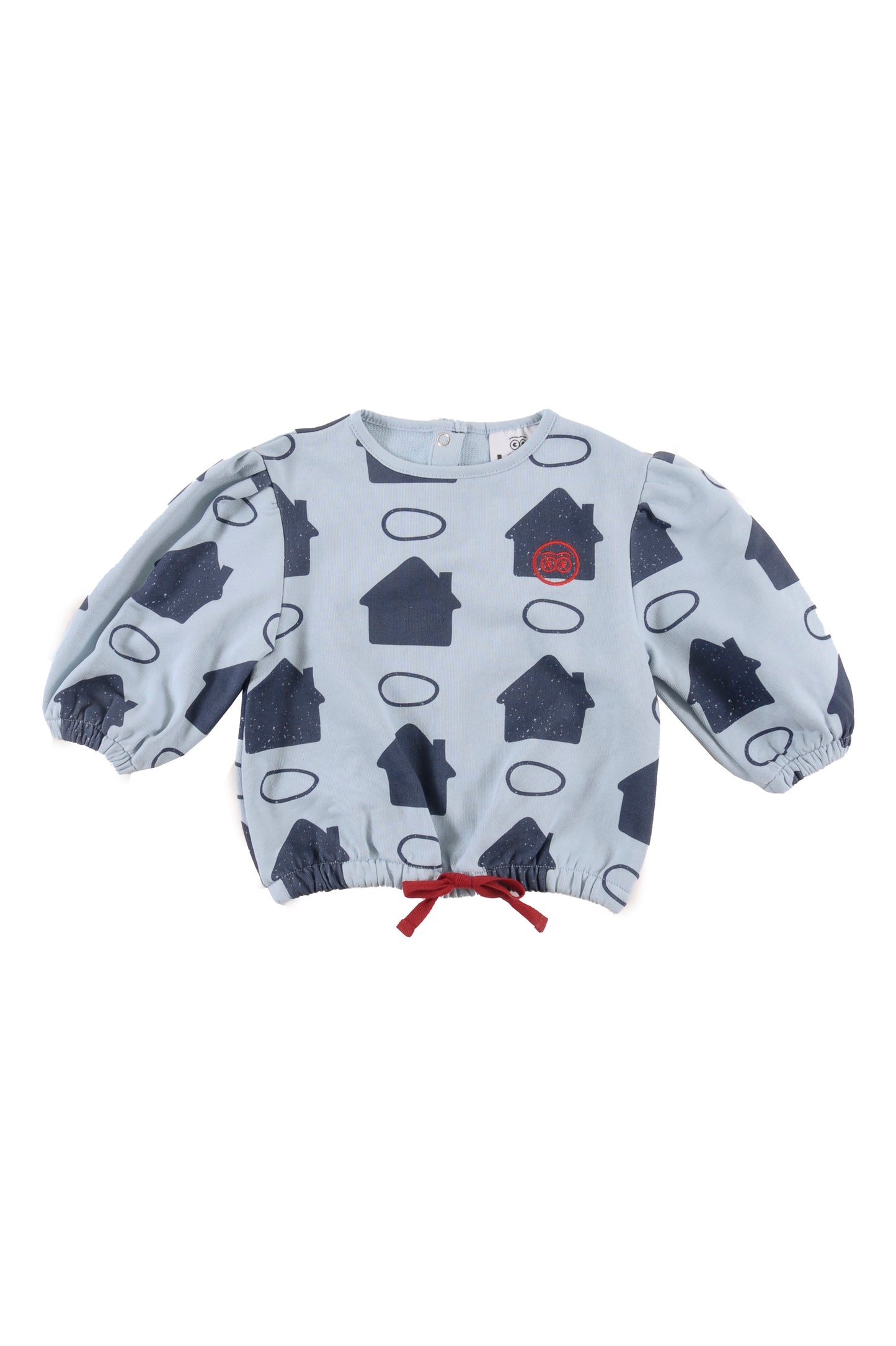 STEP - Sky Blue House AOP Baby Blouse