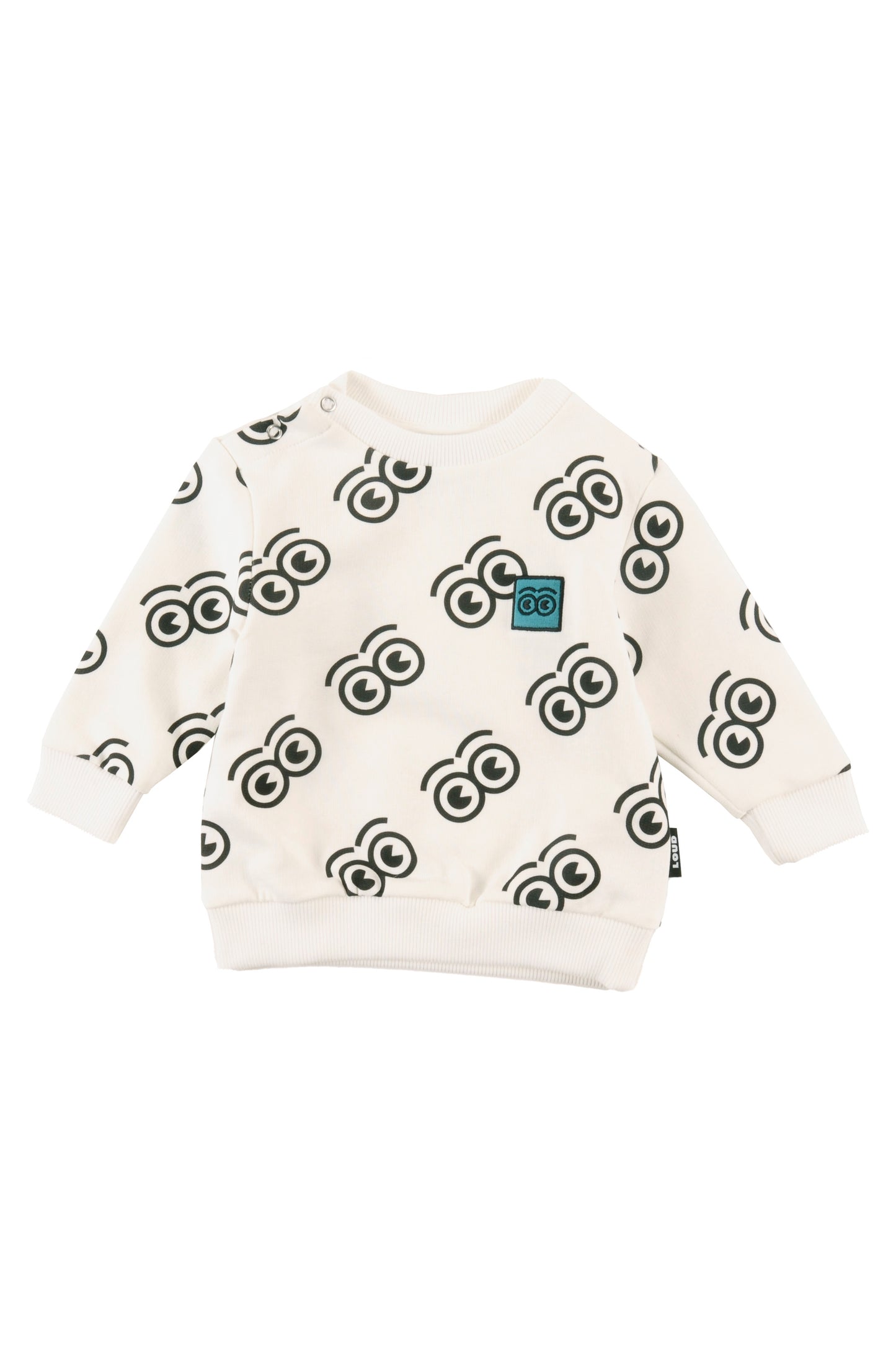 PEOPLE - Sand/Anthracite Eyes AOP Baby Sweater Regular Fit
