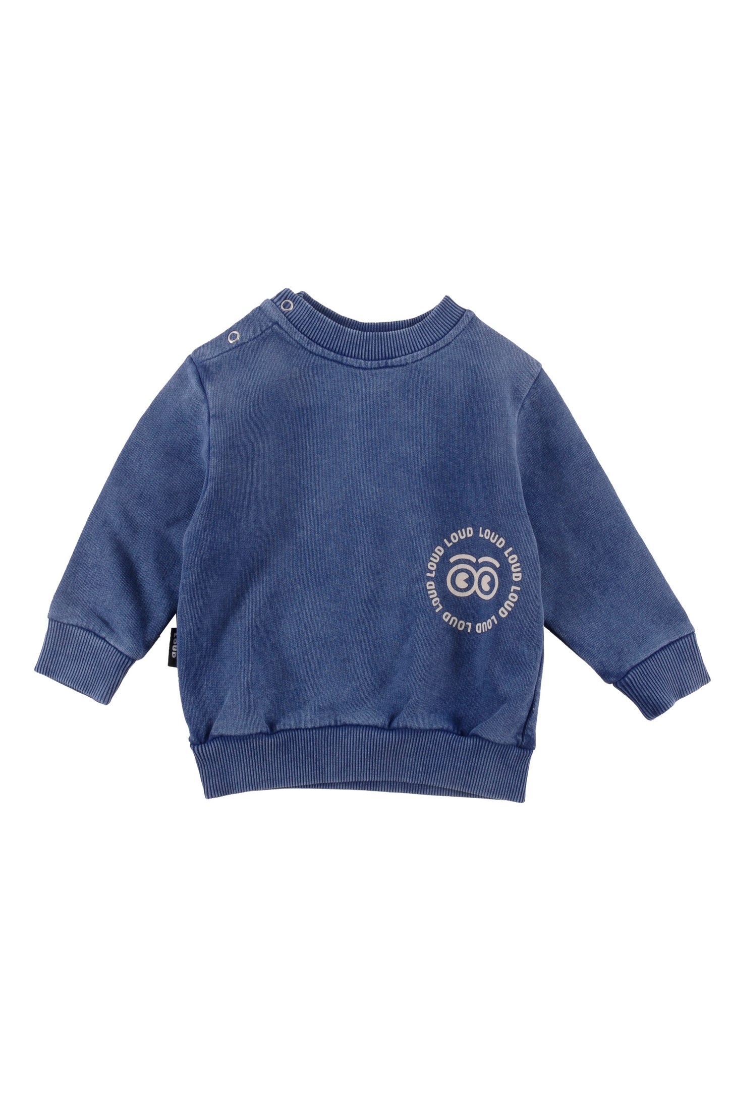 FOLK - Blue Depth Marble Dye Baby Sweater Regular Fit
