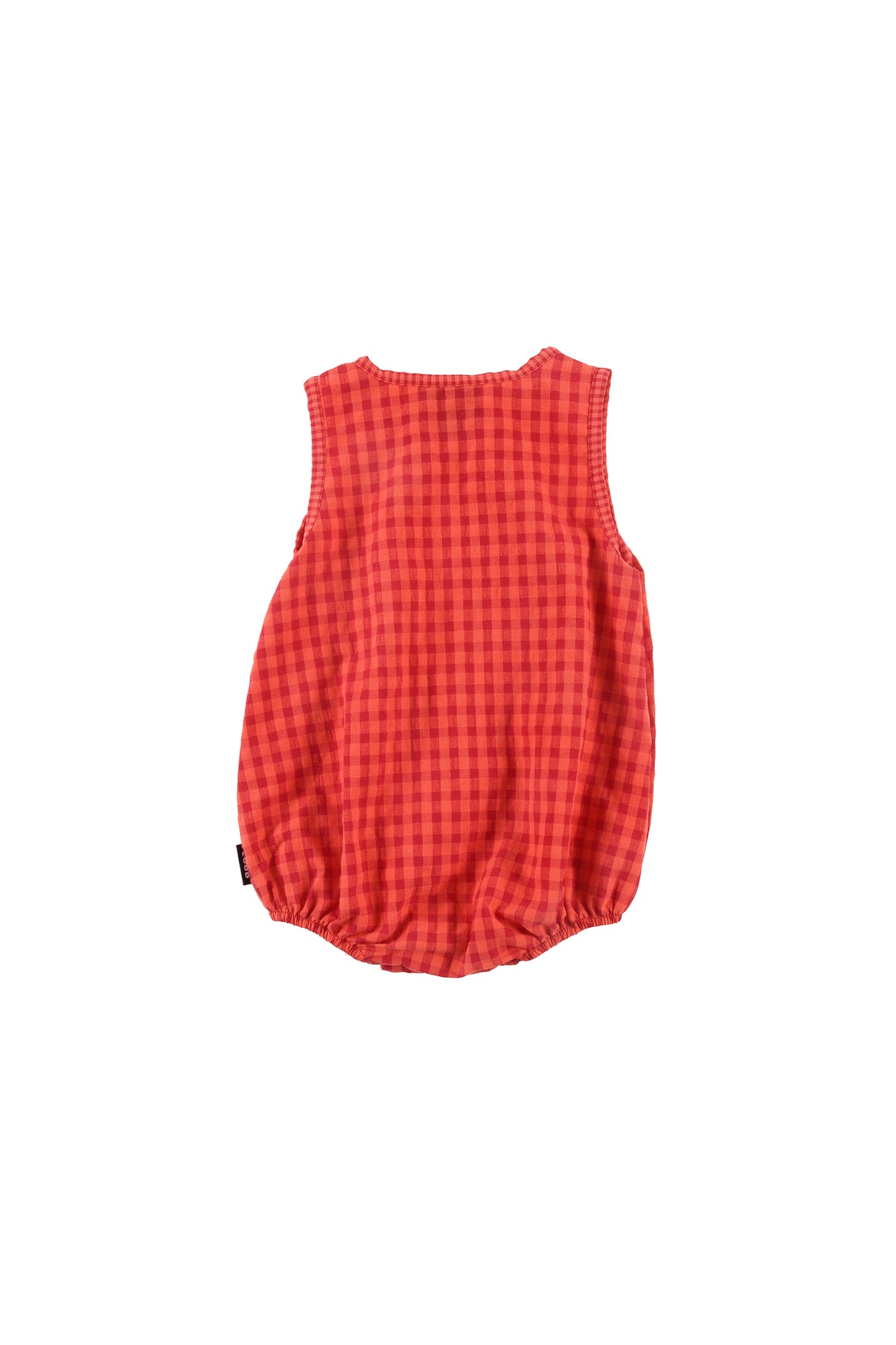 JACKIE - Red Check Baby Romper Relaxed Fit (SAMPLE)