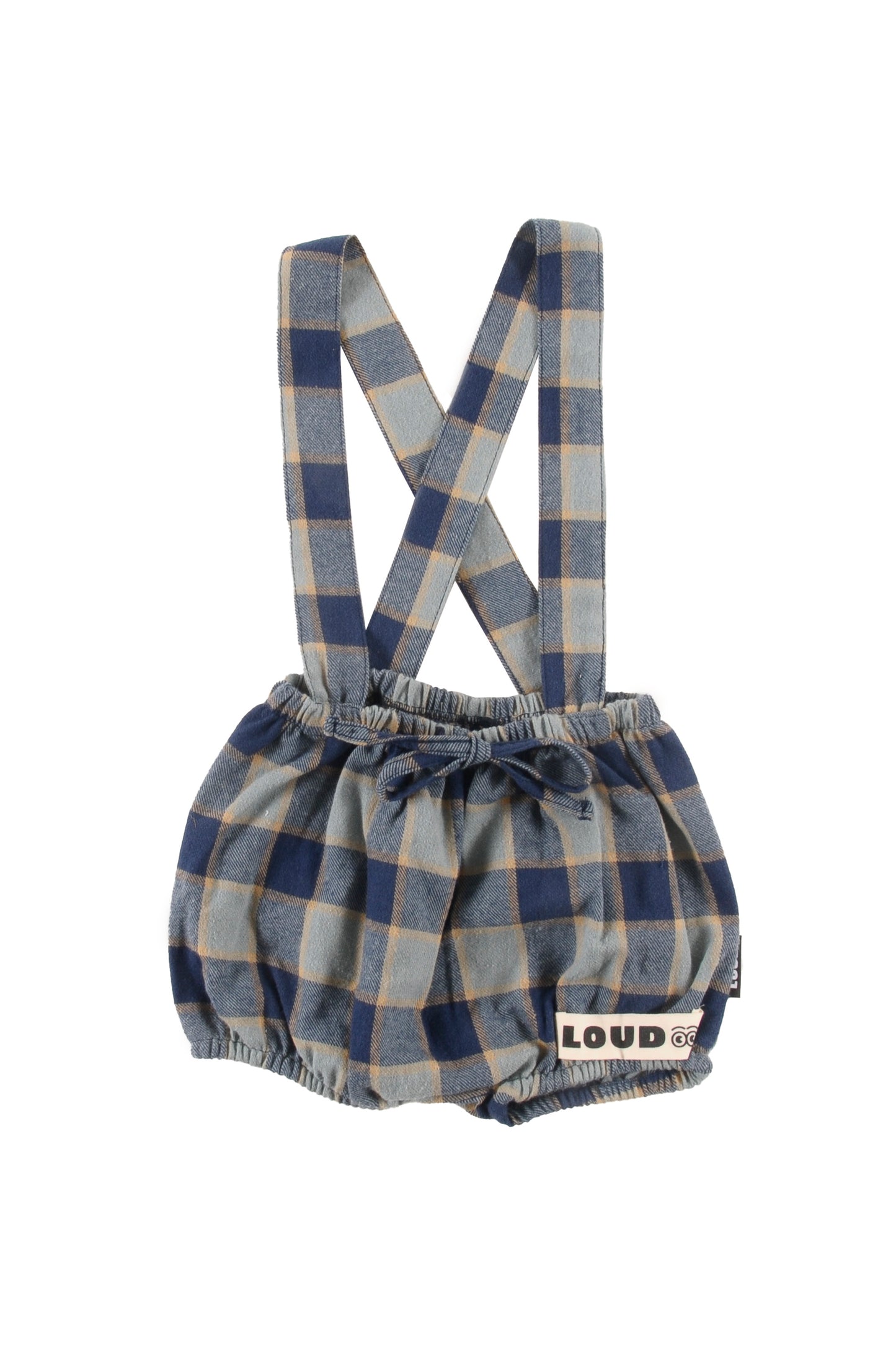 KINDRED - Check Indigo Baby Bloomers Braces