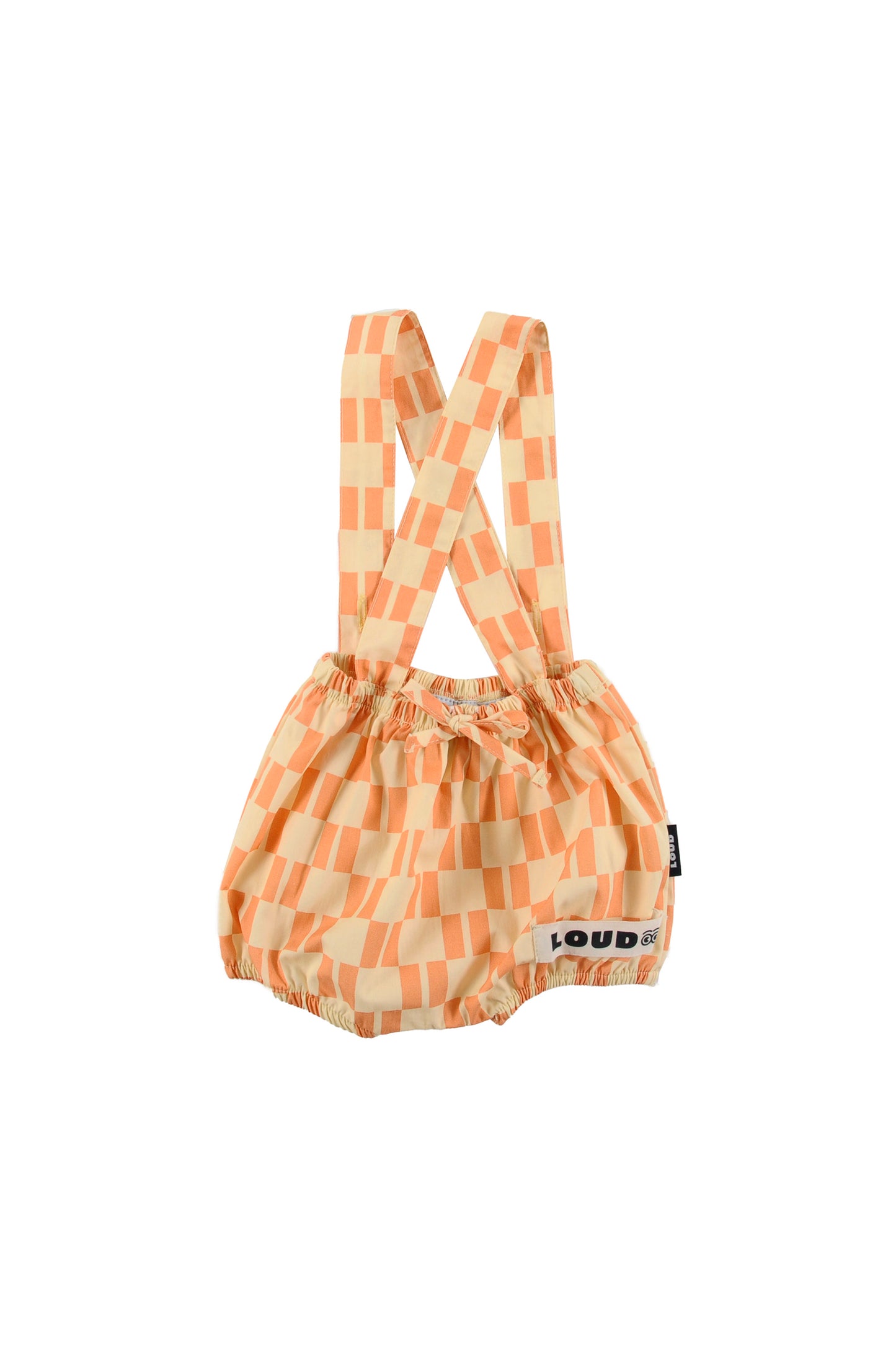 TROPICAL - Check Vanilla/Papaya Bloomers Braces (Sample)
