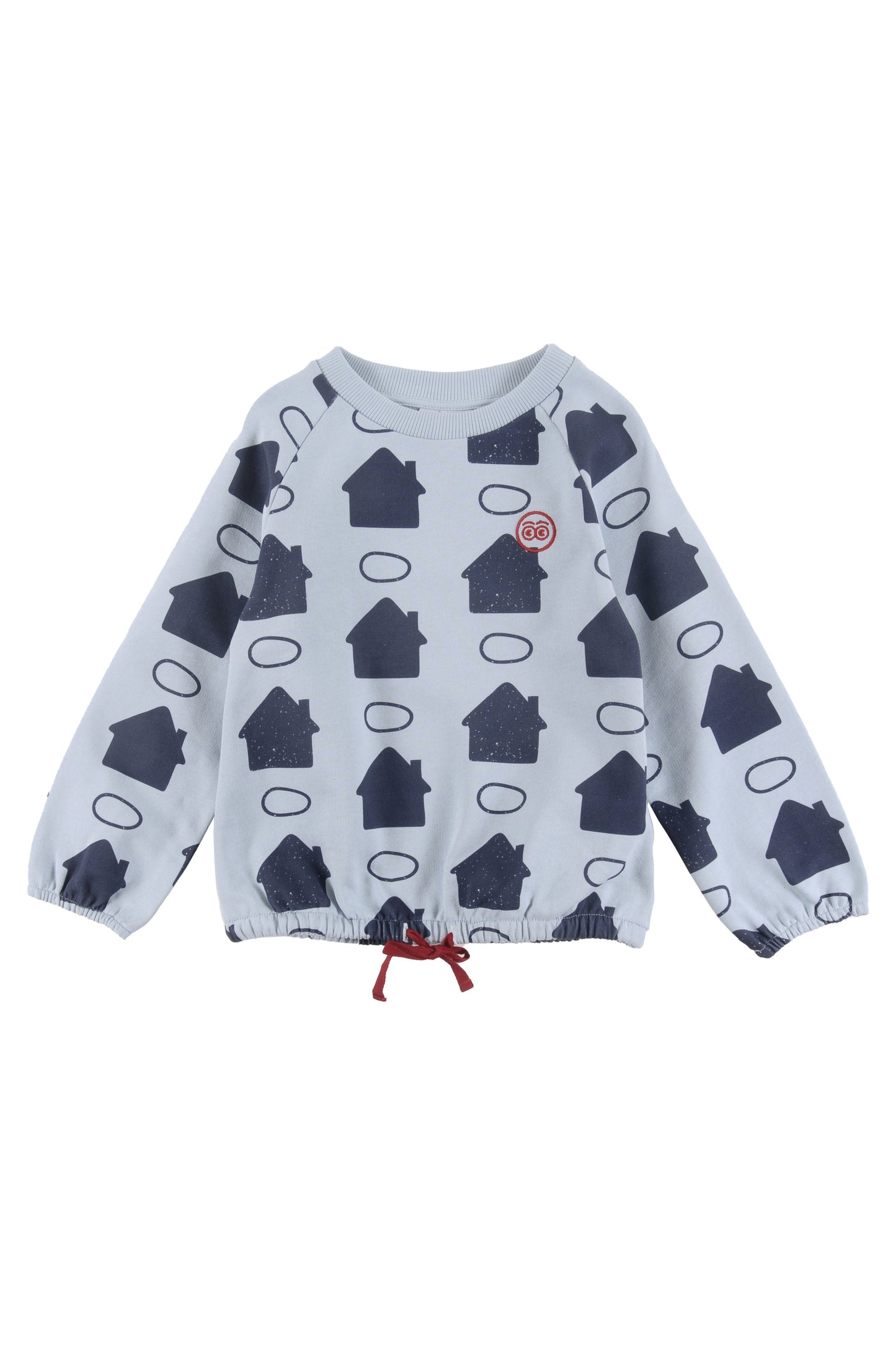 FEELING - Sky Blue Houses AOP Top Raglan