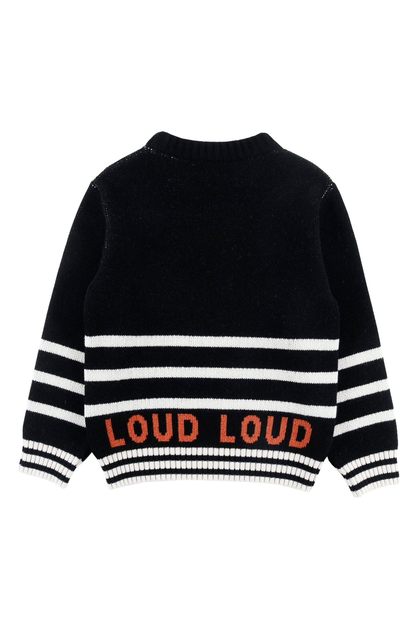 MEADOW - Black/Ecru/Orange Knitted Pullover