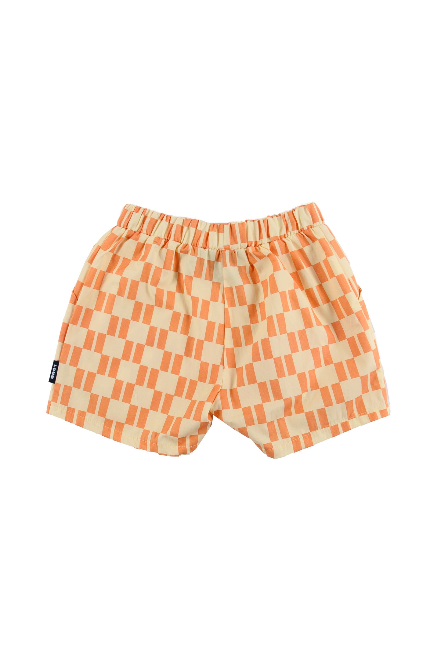 FREE - Check Vanilla/Papaya Shorts