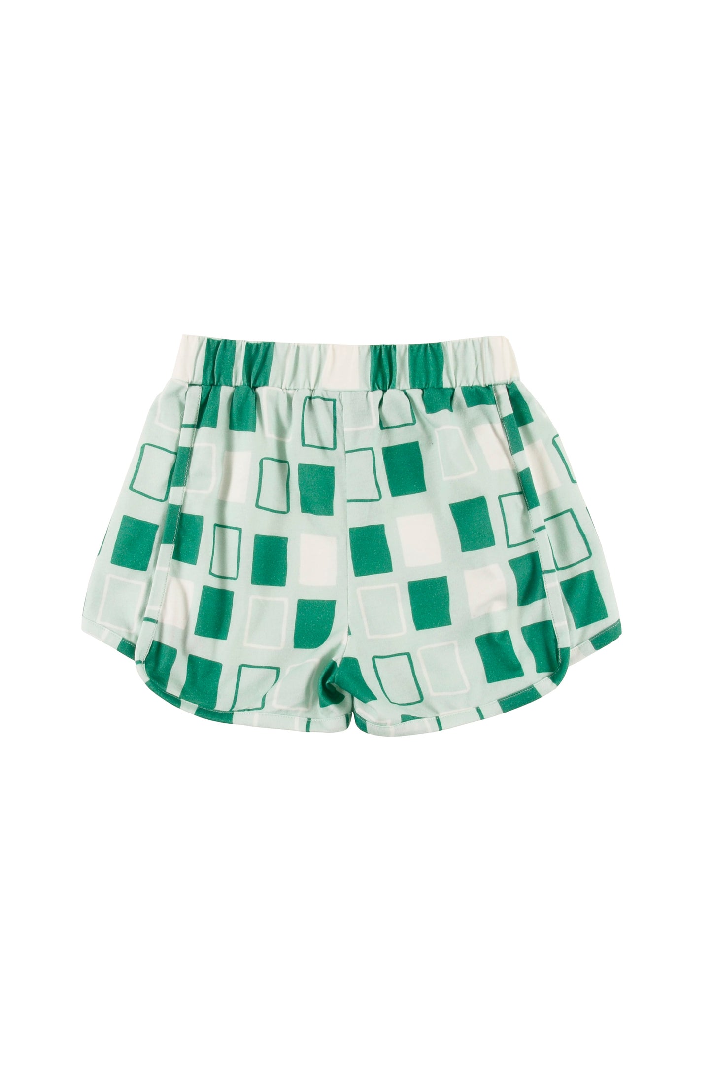 FRAGOLA - Abstract Check AOP Shorts Racer Pull up Elasticated Waist (SAMPLE)