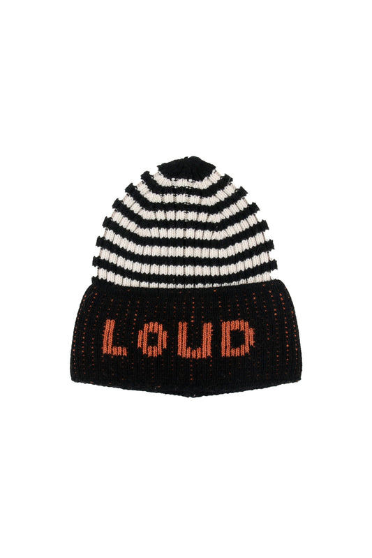 WHISPER - Black-Ecru-Orange Beanie Hat