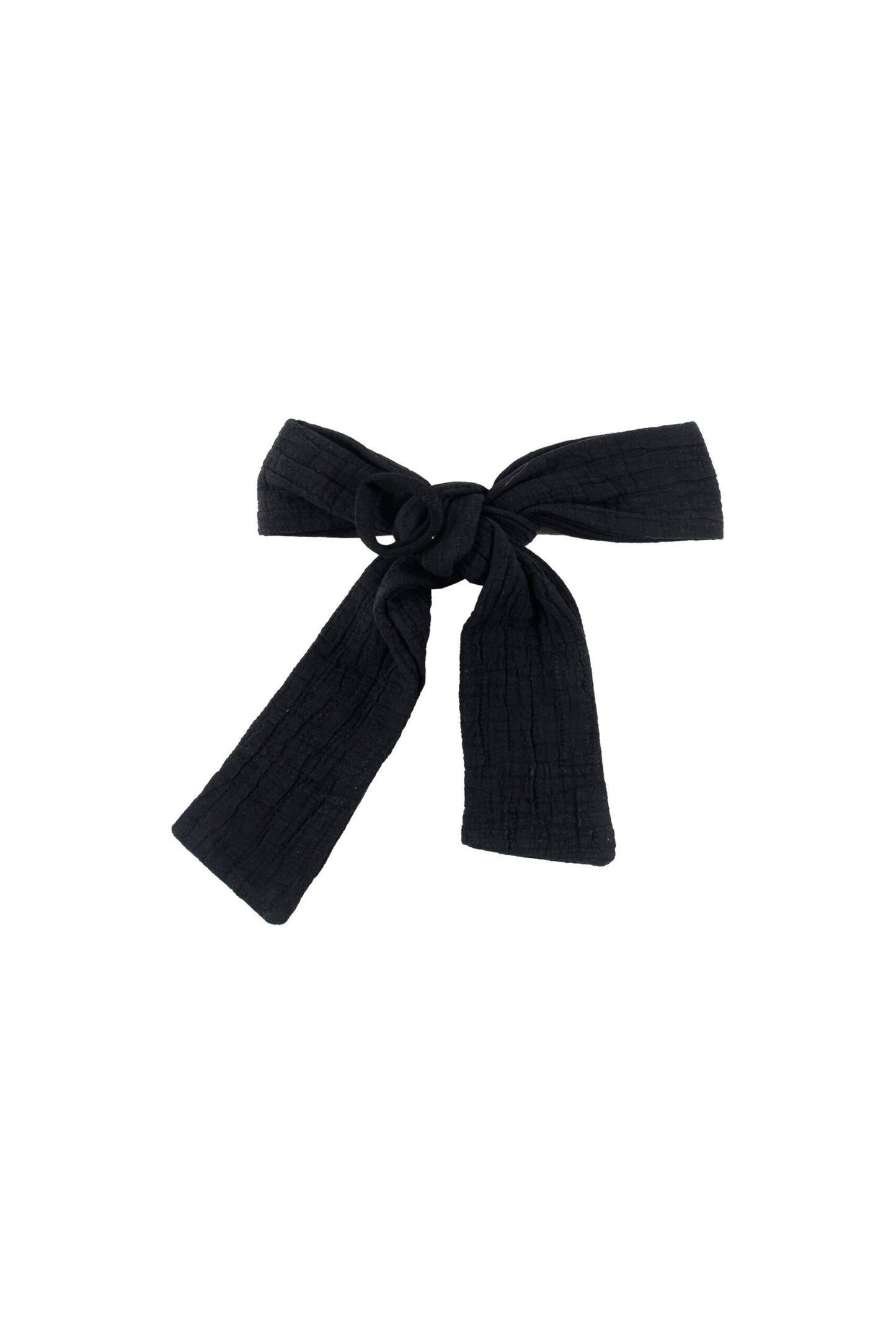 BUNNY - Black/Ecru Hair Bow