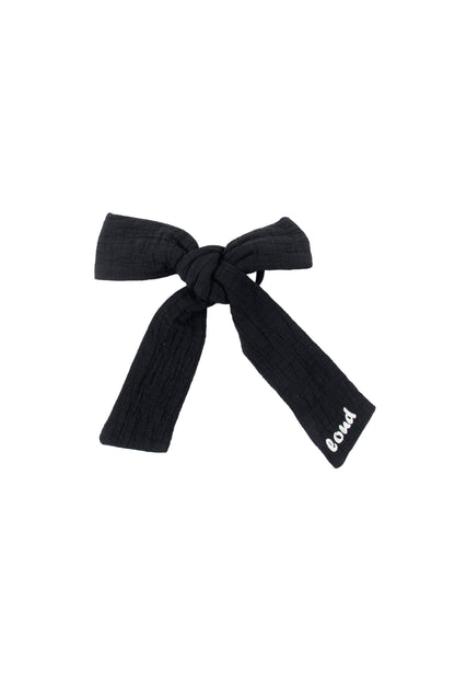 BUNNY - Black/Ecru Hair Bow