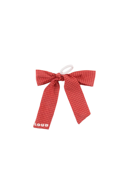PEDALO’ - Red Check Hair Bow Elastic