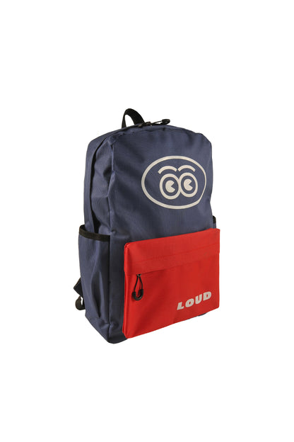 VALLEY - NAVY/RED RUCKSACK 2 tone LOUD eyes logo print