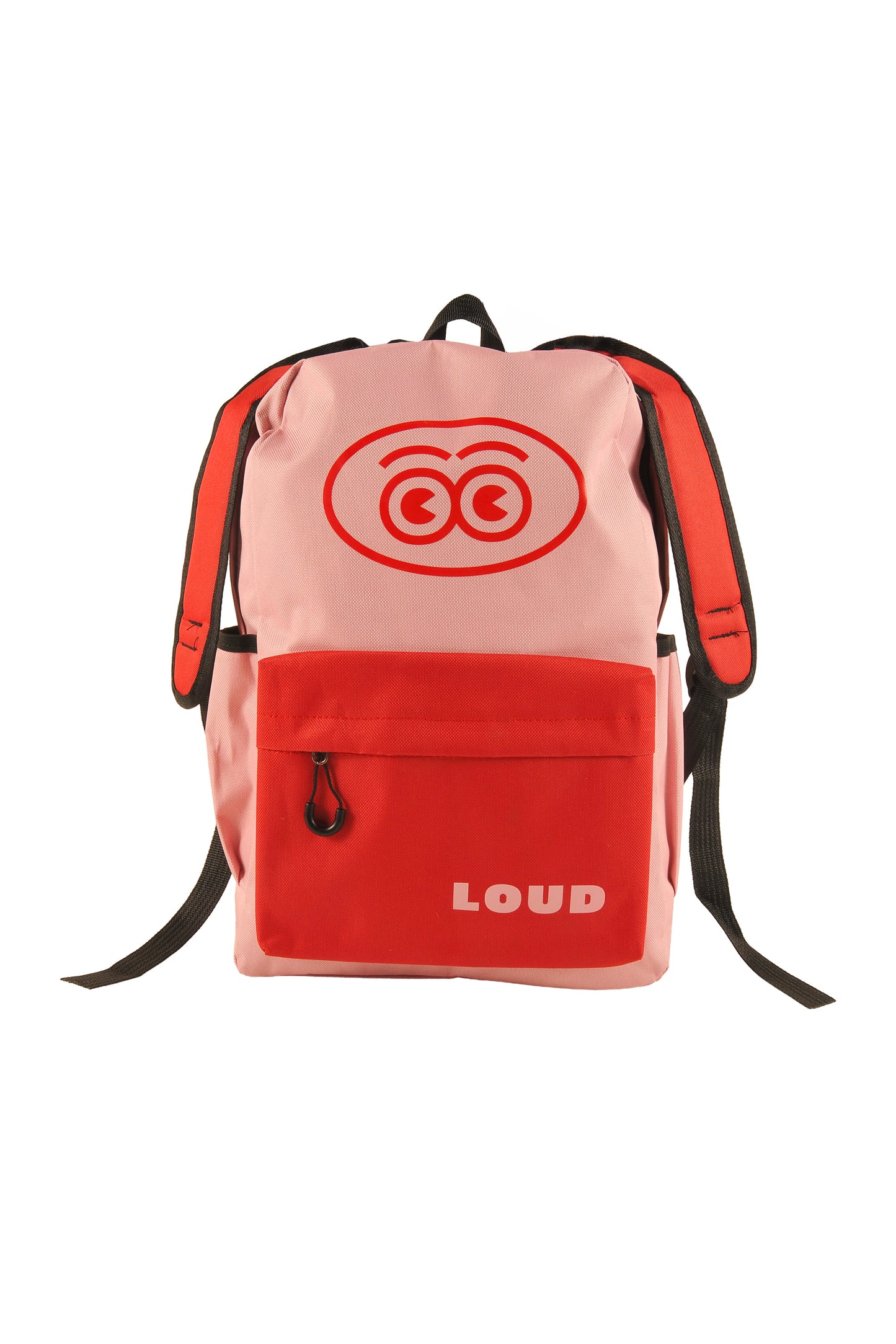 VALLEY - PINK/RED RUCKSACK 2 tone LOUD eyes logo print