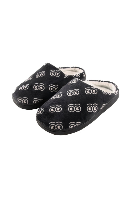 KISS - Black/White Slippers LOUD Eyes AOP Print