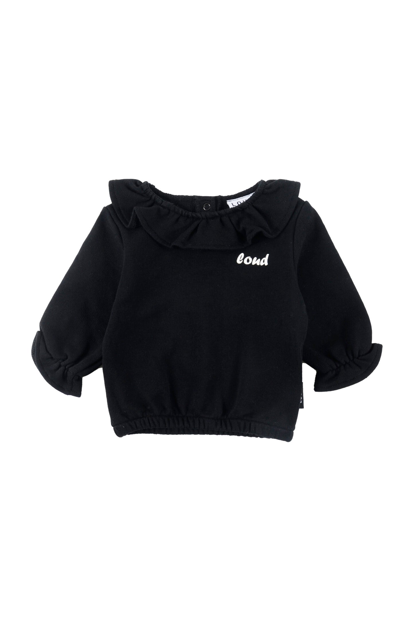 MELODY - Black/Ecru Girl Sweater Collar