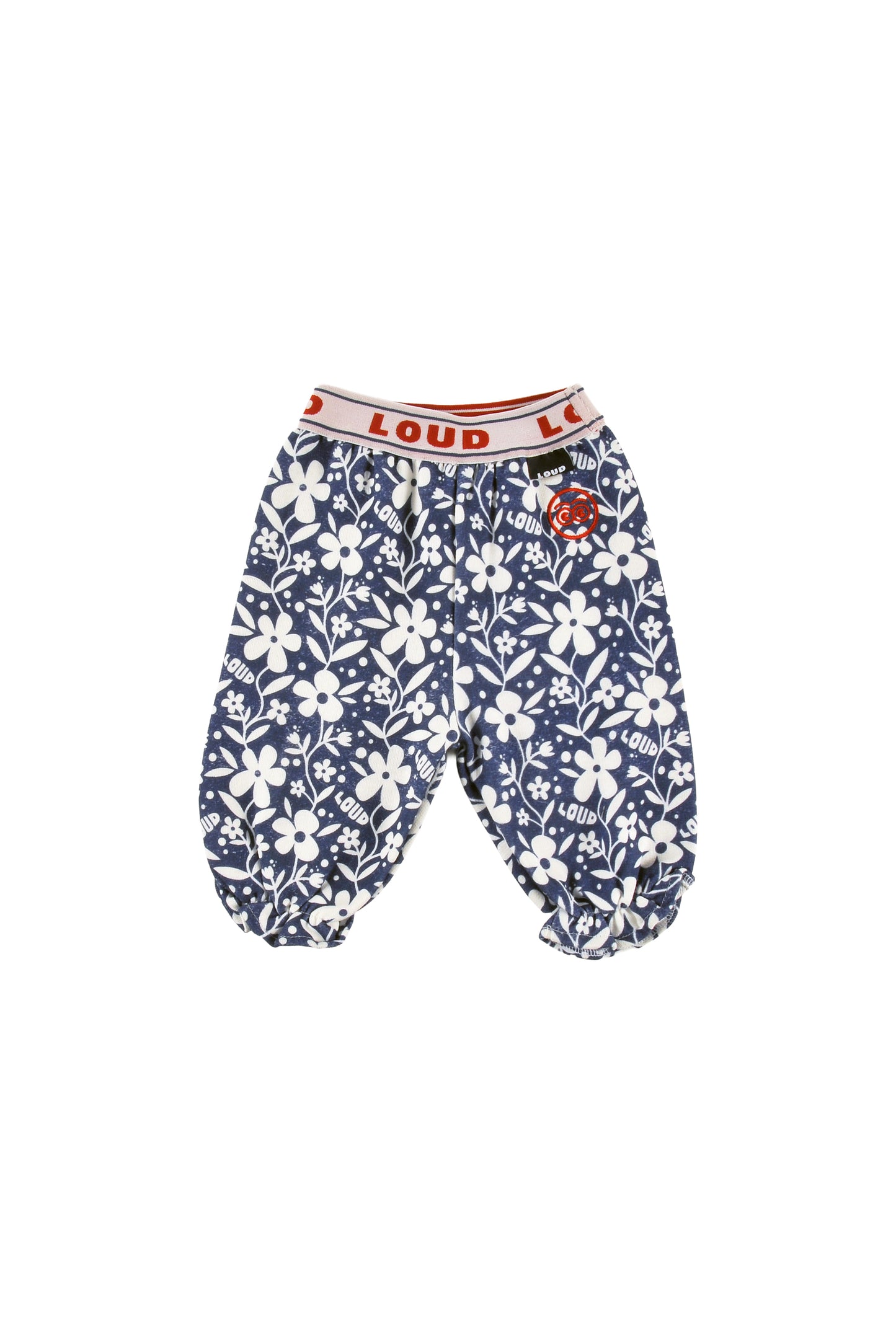 VILLAGE - Flower AOP Baby PANTS balloon shape loose fit, elastic ankles