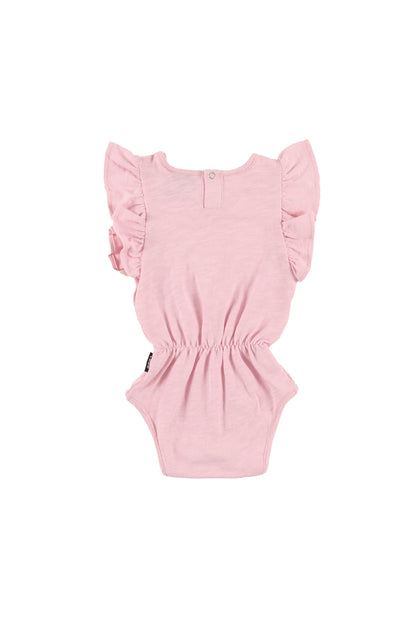 TRAGARA - Orchid Pink Baby Girl Romper Ruffle Armhole (SAMPLE)