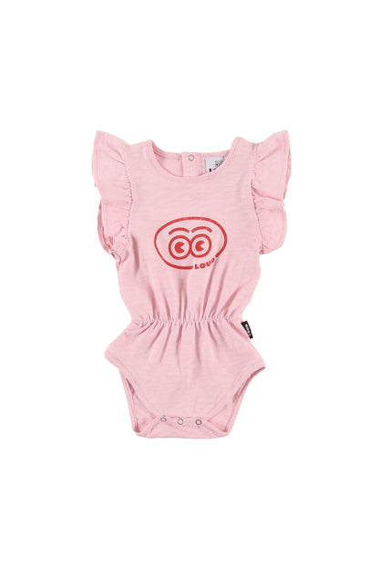 TRAGARA - Orchid Pink Baby Girl Romper Ruffle Armhole (SAMPLE)
